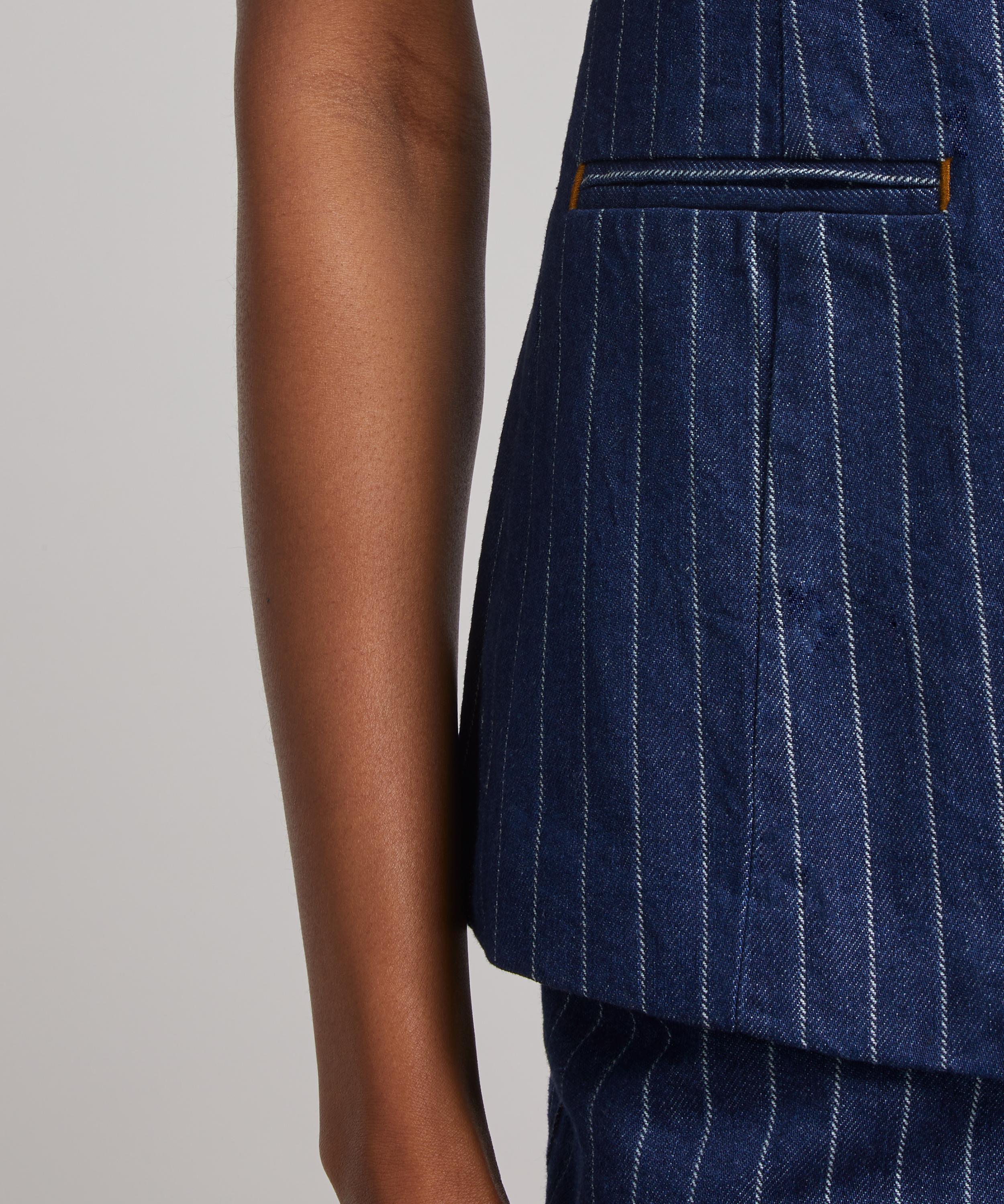 Aligne - Leo Denim Pinstripe Waistcoat image number 4