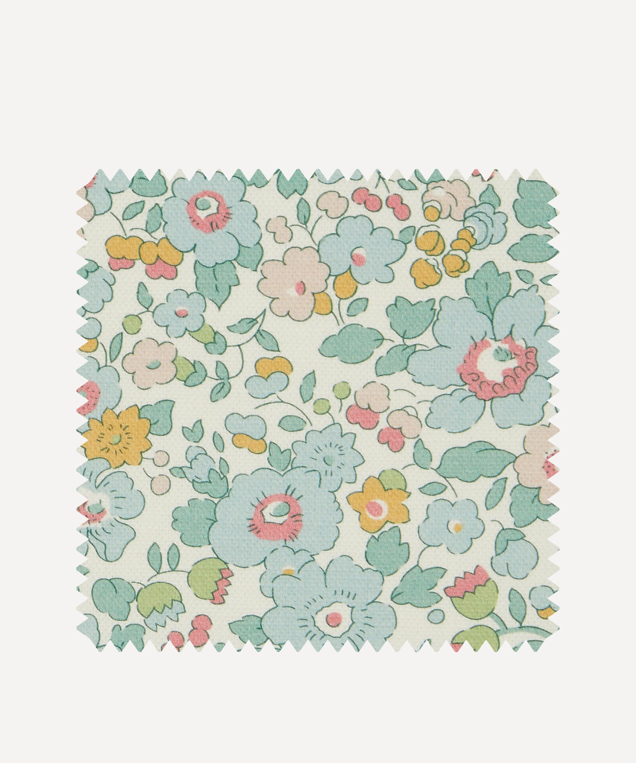 Liberty Interiors - Fabric Swatch - Betsy Flora Cotton in Robins Egg image number 0