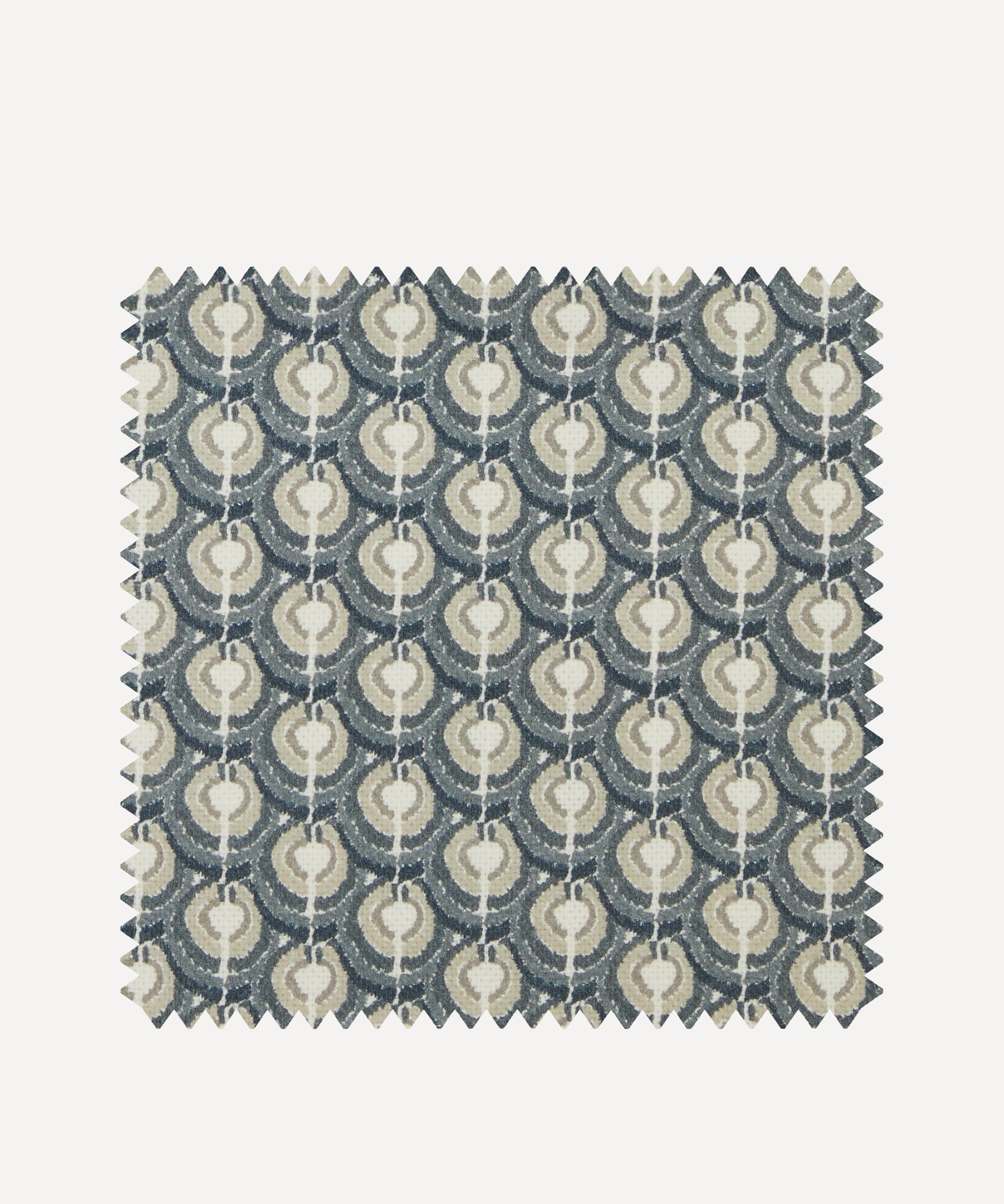 Liberty Interiors - Fabric Swatch - Scallop Spot Cotton in Smalt Blue