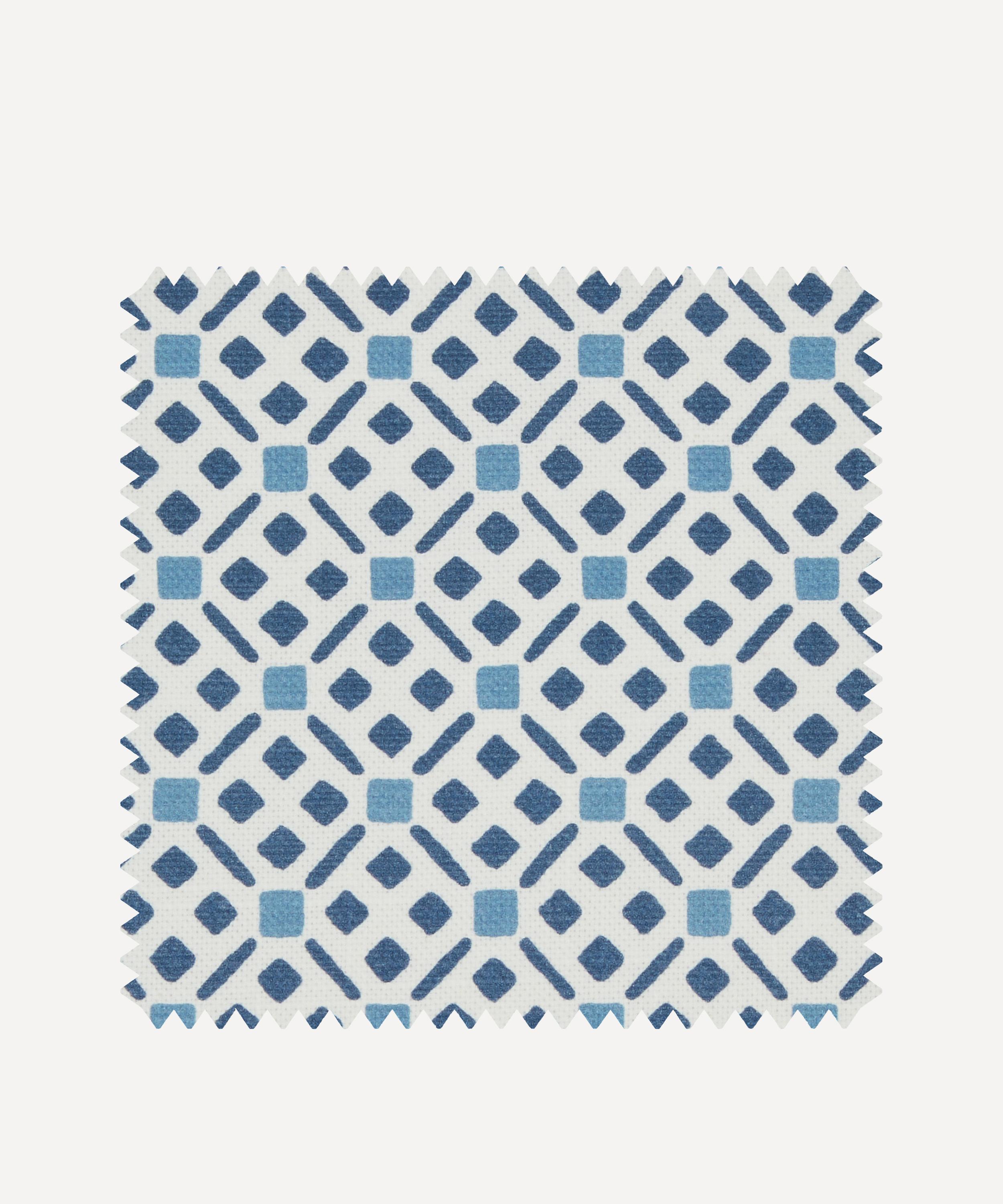 Liberty Interiors - Fabric Swatch - Tapestry Trellis Cotton in Lapis image number 0