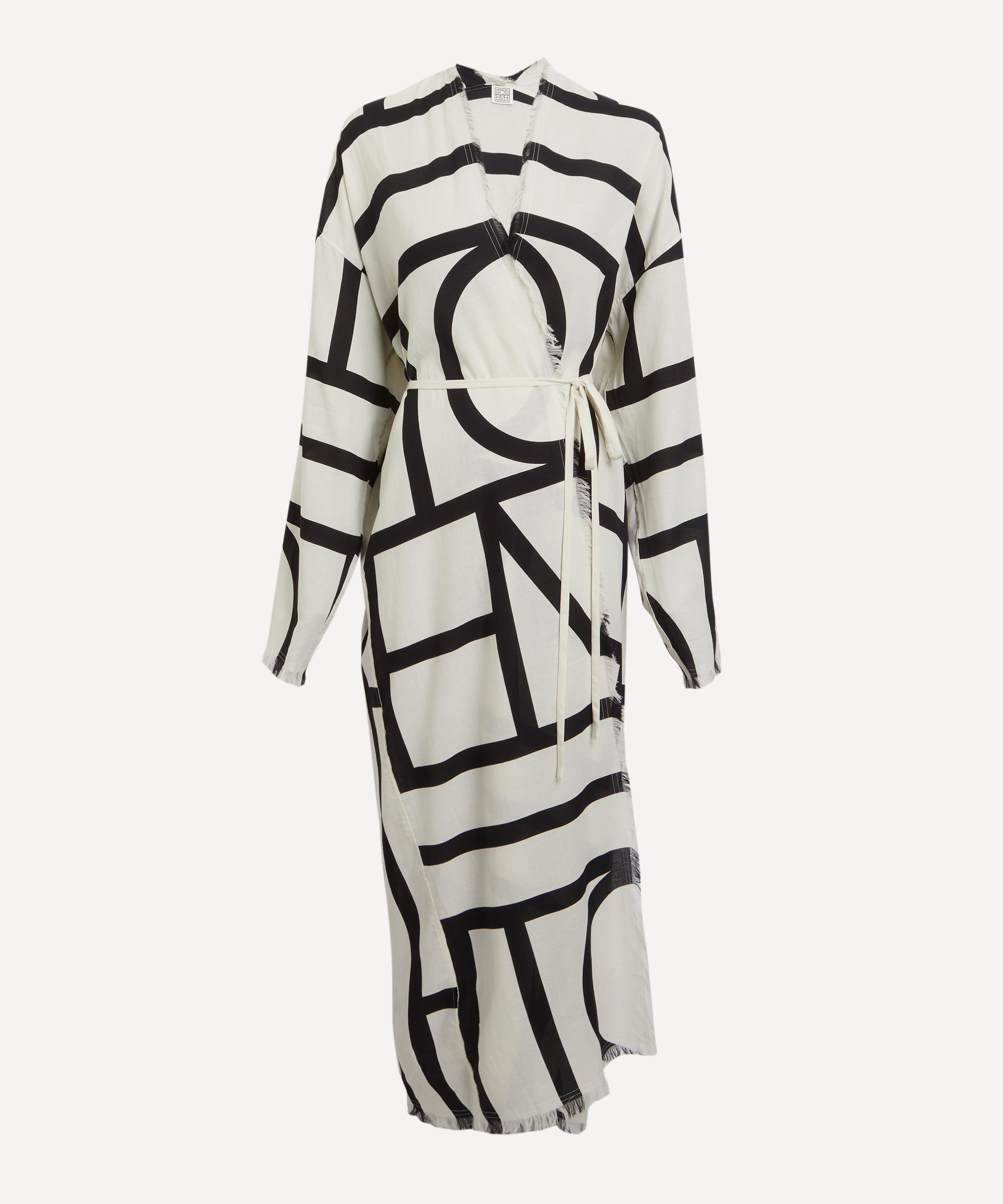 Toteme - Monogram Cotton Wrap-Dress image number 0