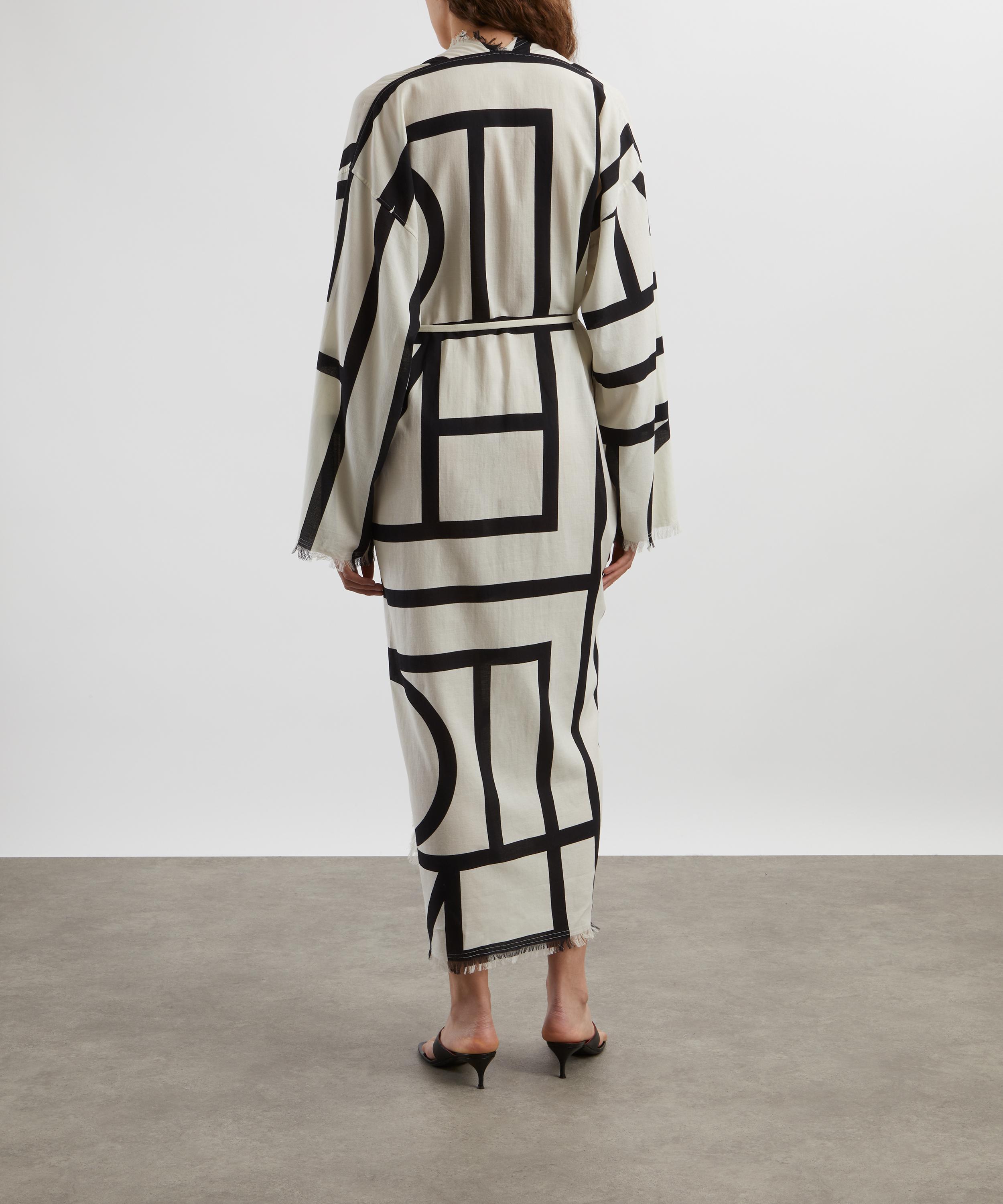 Toteme - Monogram Cotton Wrap-Dress image number 3