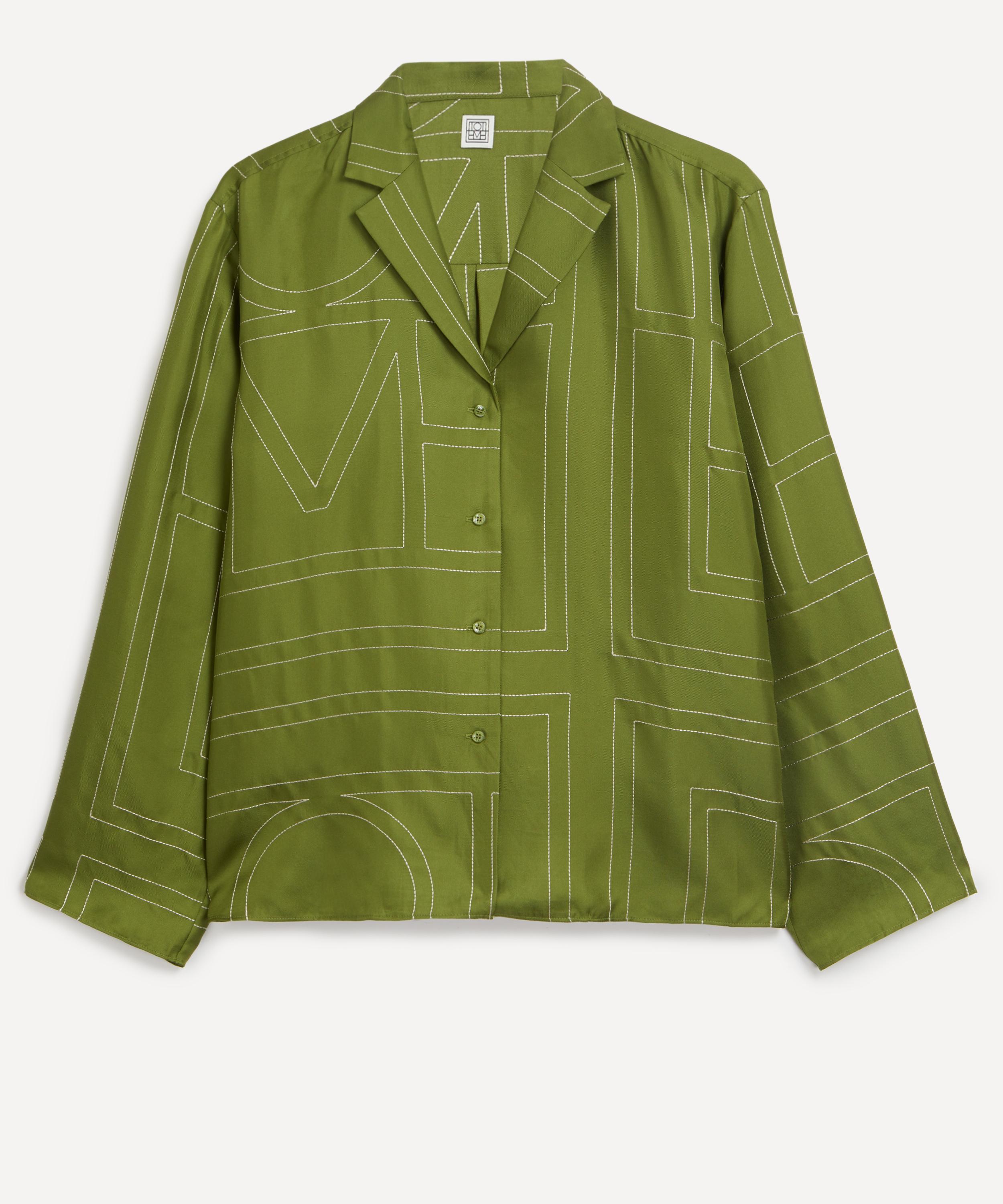 Toteme - Monogram Silk Pyjama Shirt