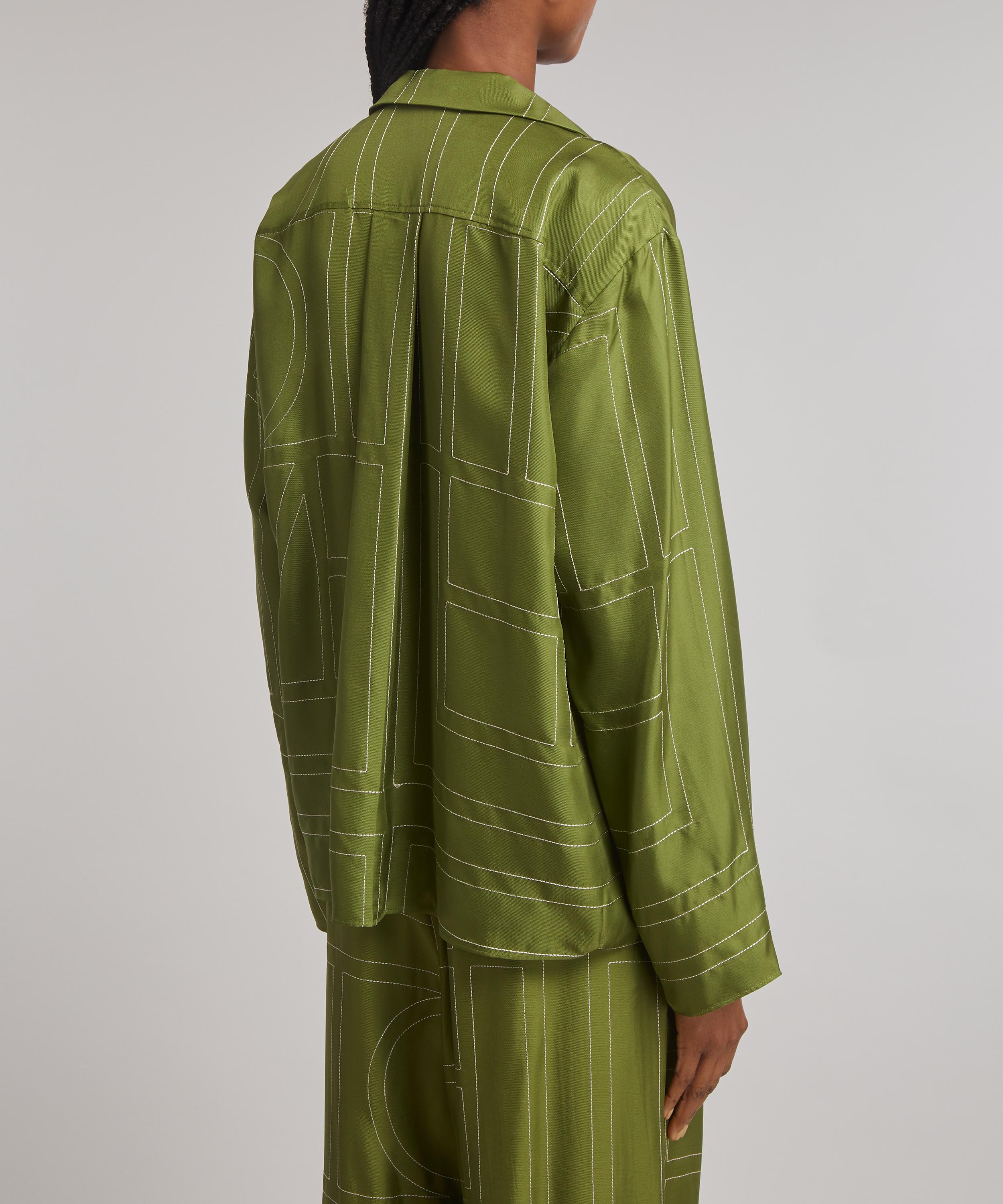 Toteme - Monogram Silk Pyjama Shirt image number 3