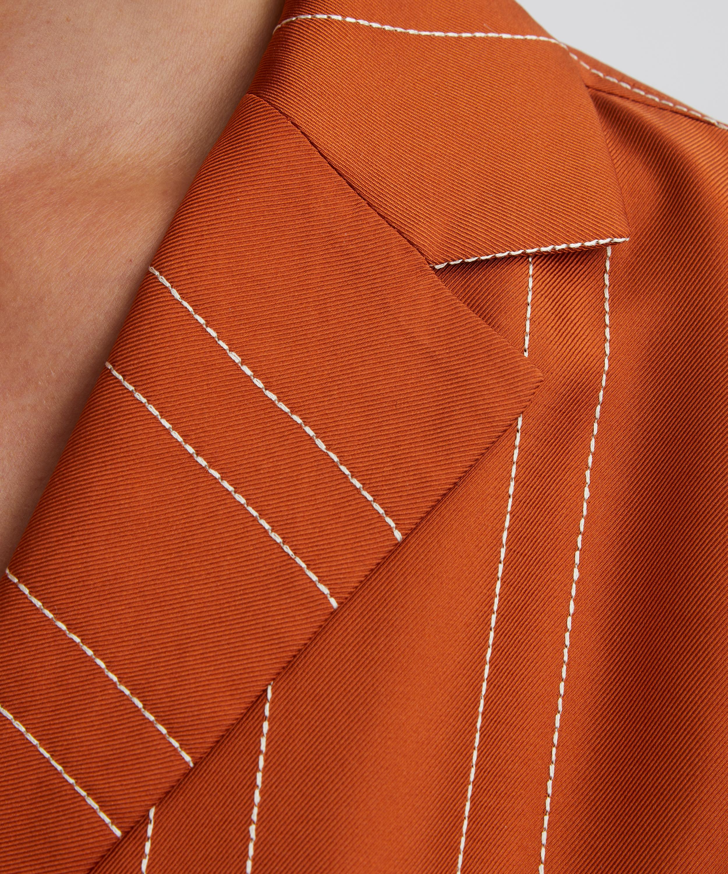Toteme - Terracotta Monogram Silk Pyjama Top image number 4
