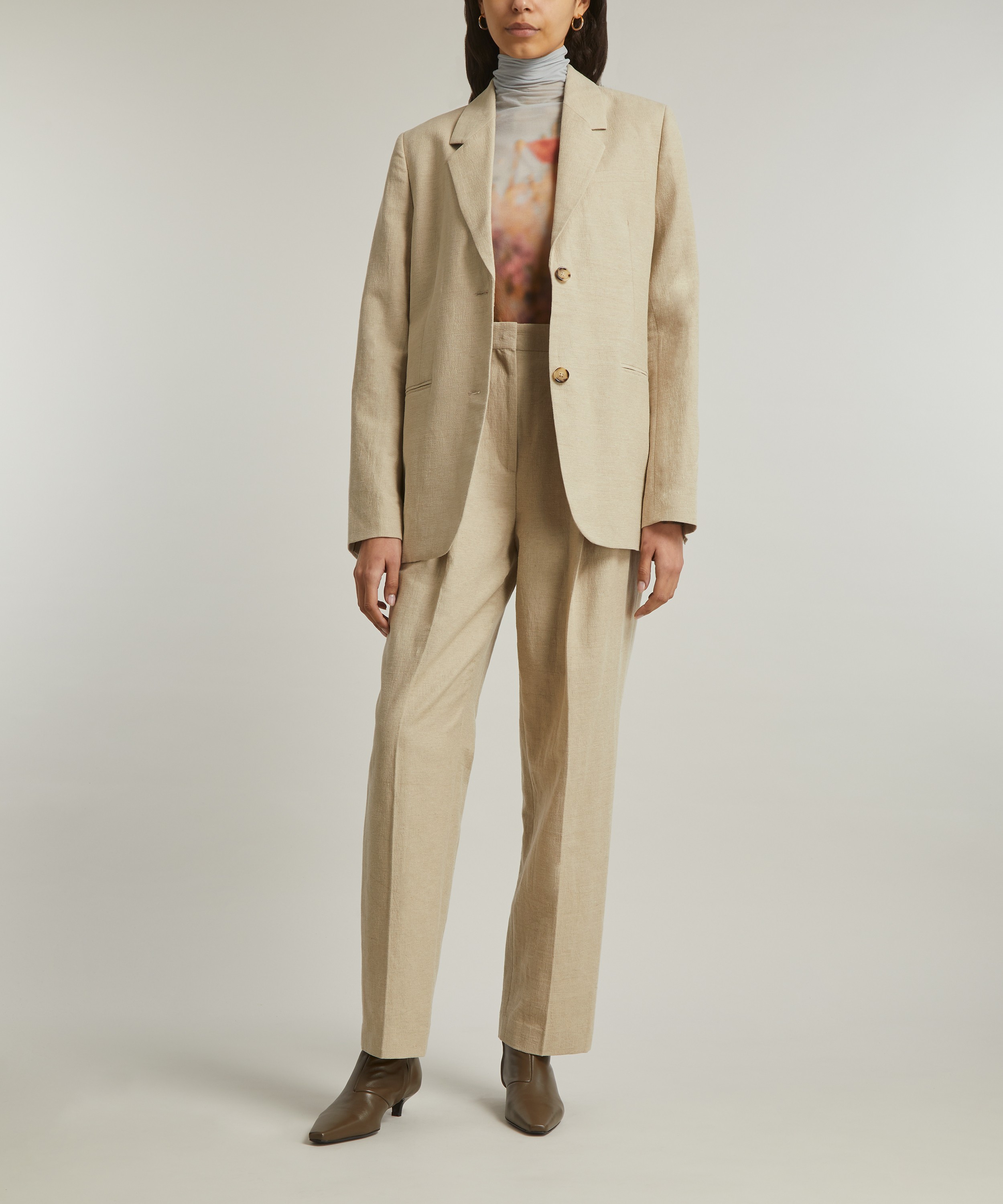 Toteme - Linen Tailored Suit Jacket image number 1