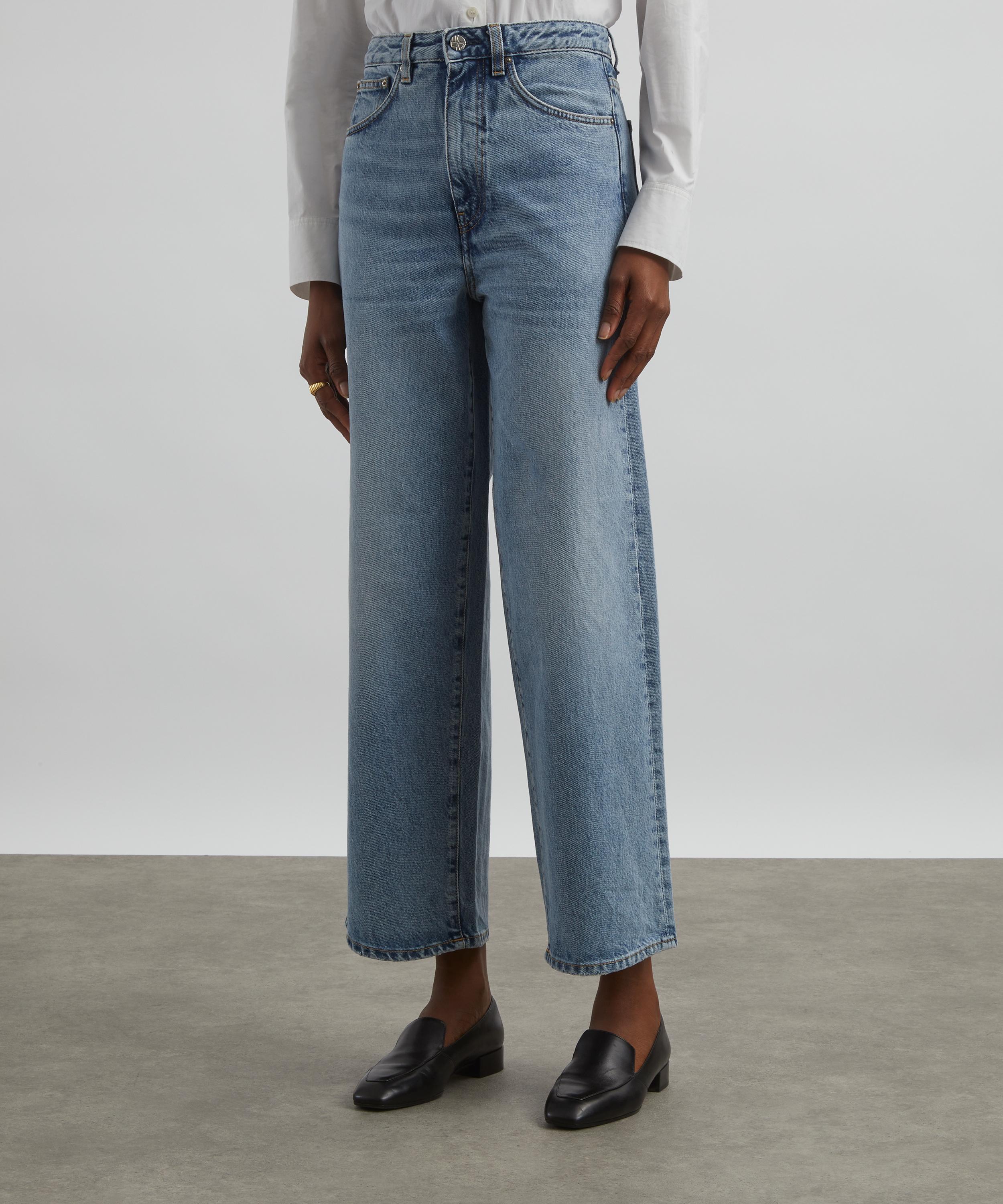 Toteme Flare Fit Worn Blue Jeans | Liberty