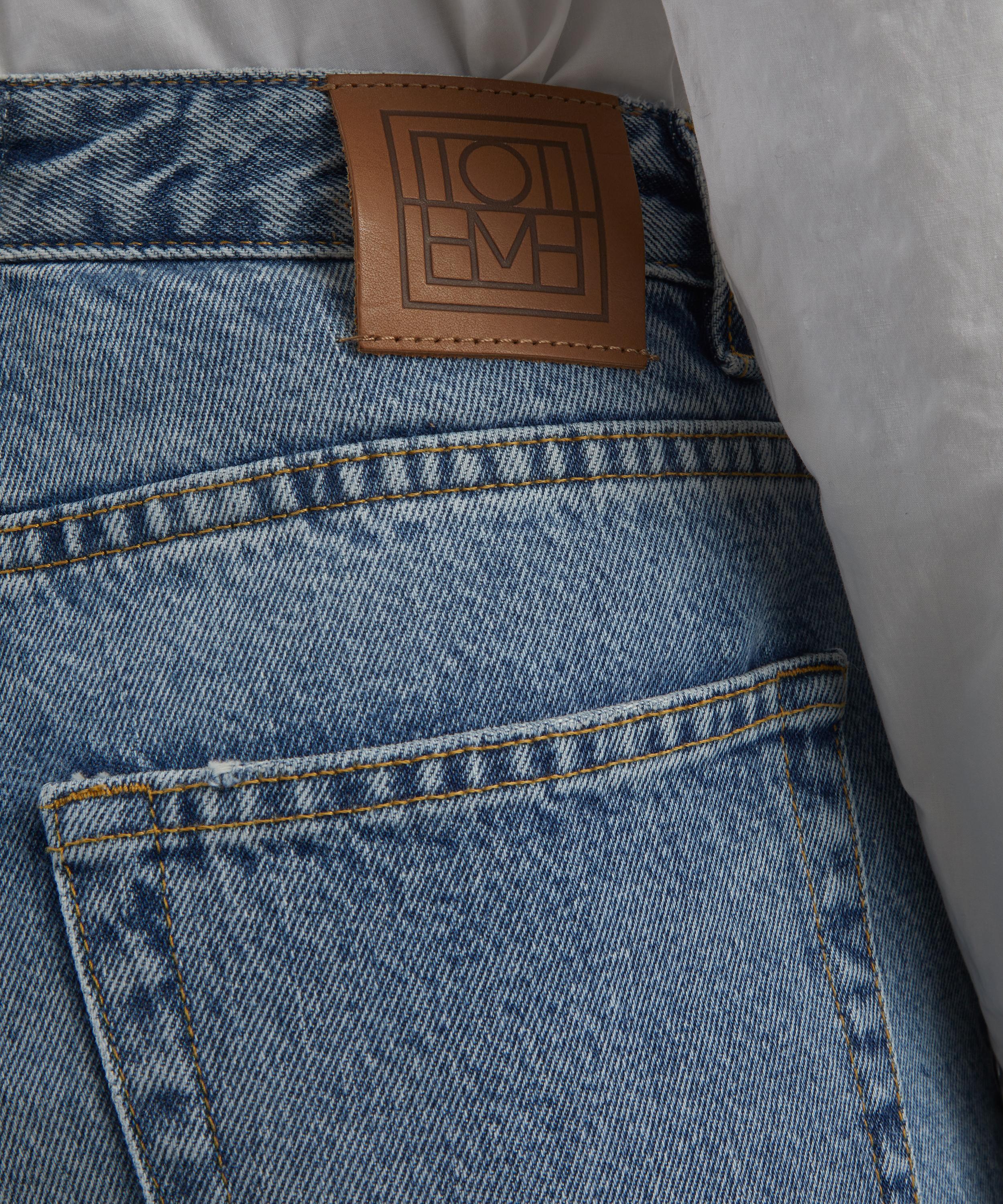 Toteme - Flare Fit Worn Blue Jeans image number 4