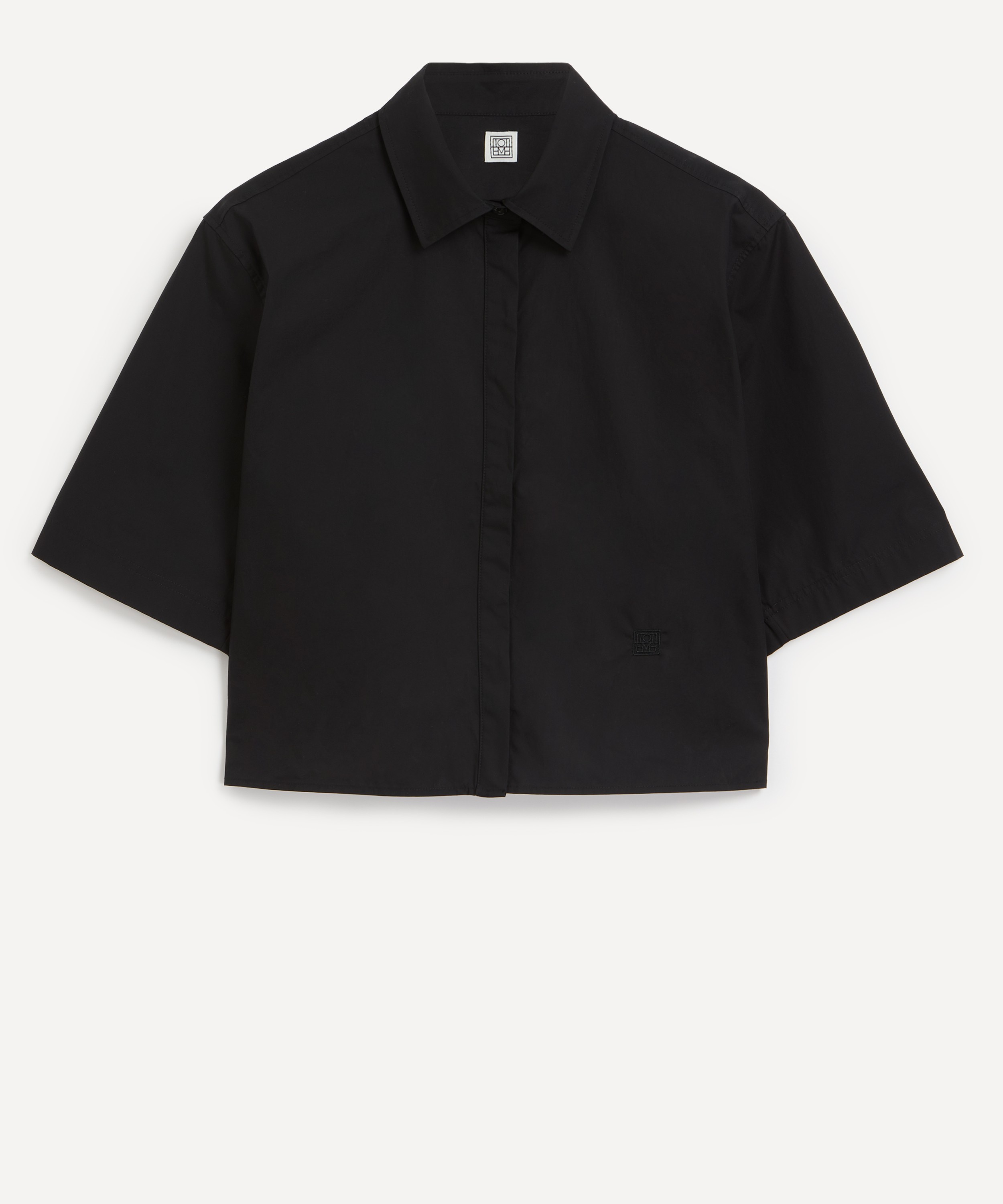 Toteme - Cropped Cotton Poplin Shirt image number 0