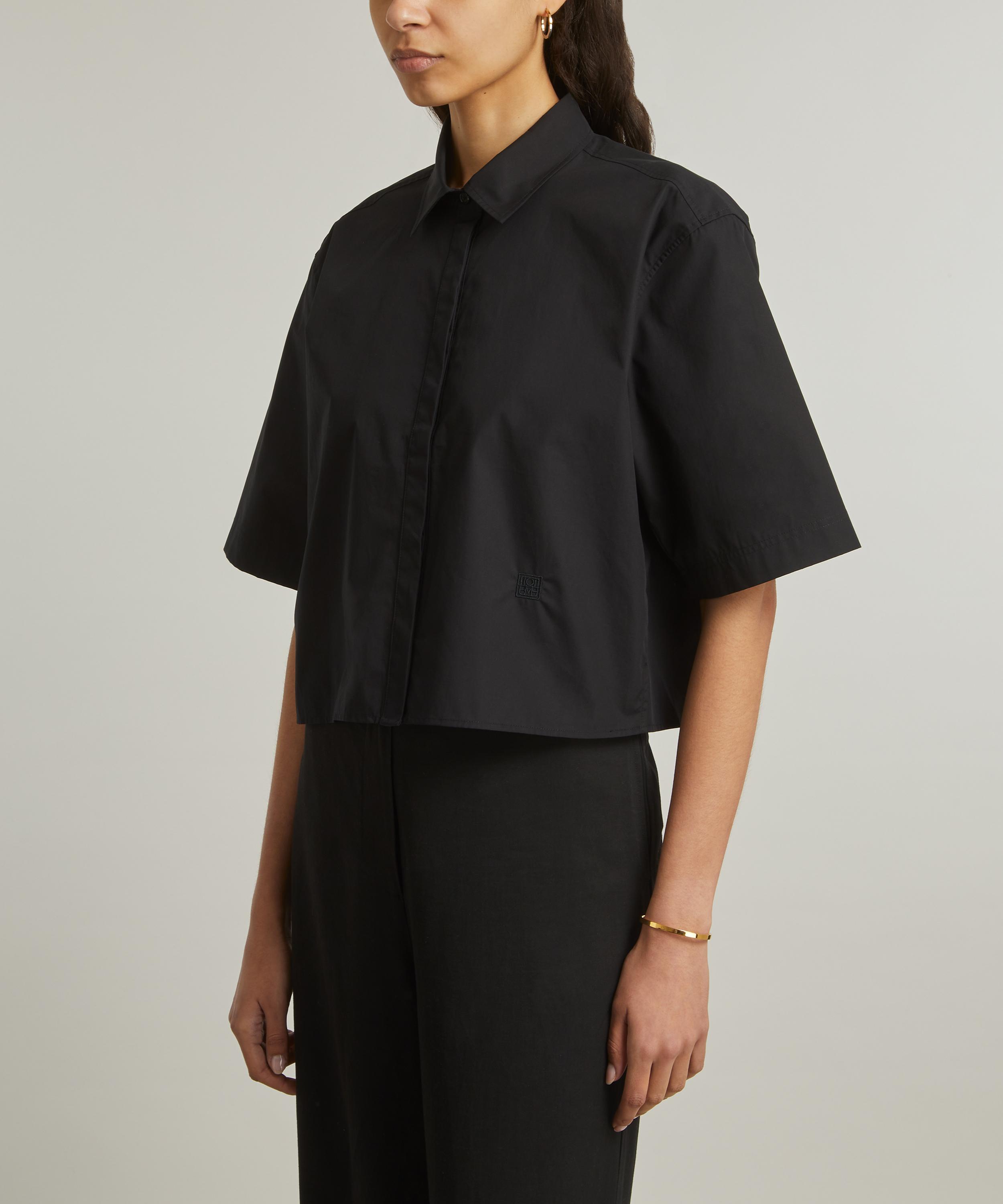 Toteme - Cropped Cotton Poplin Shirt image number 2