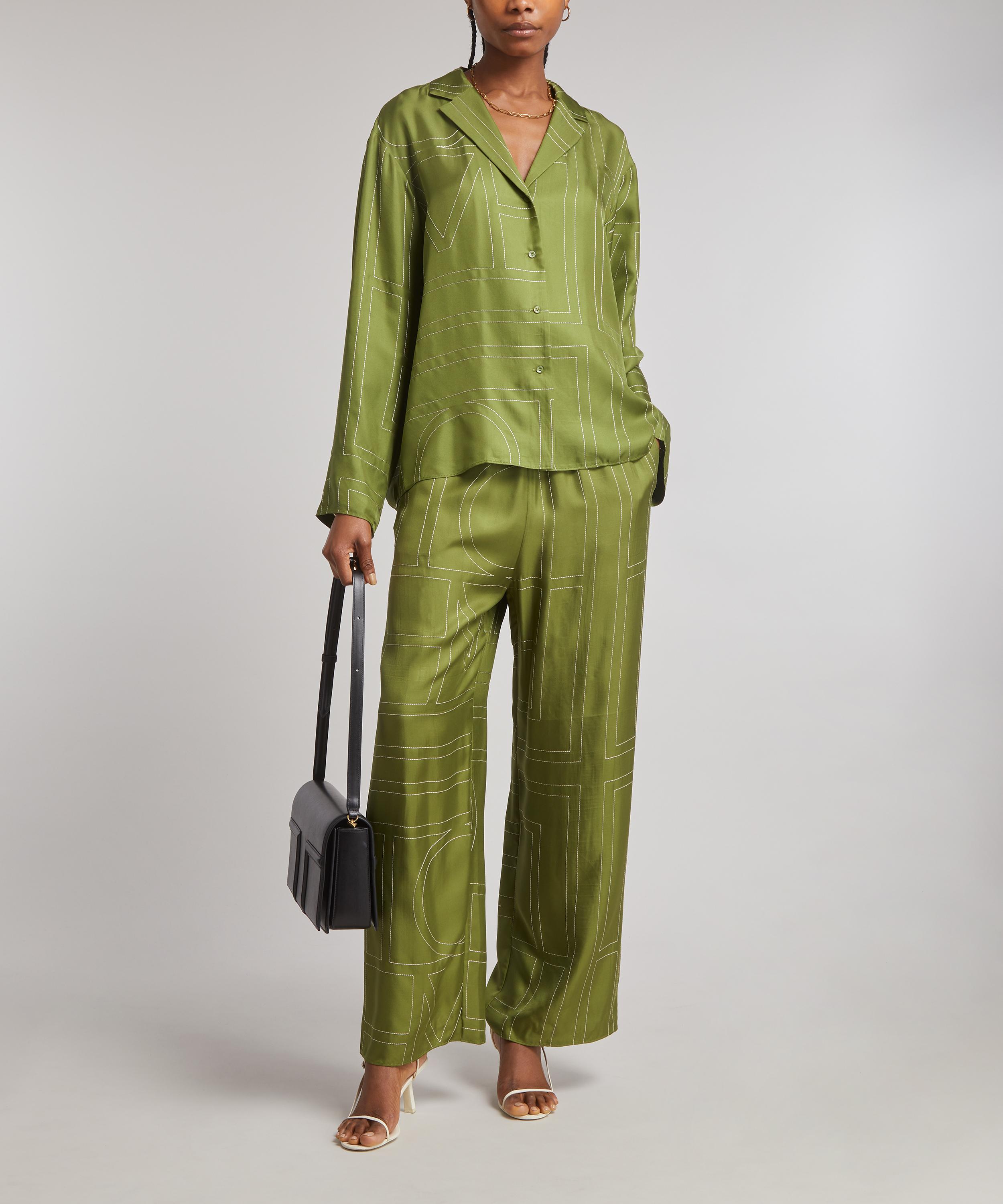 Toteme - Monogram Silk Pyjama Bottoms image number 1