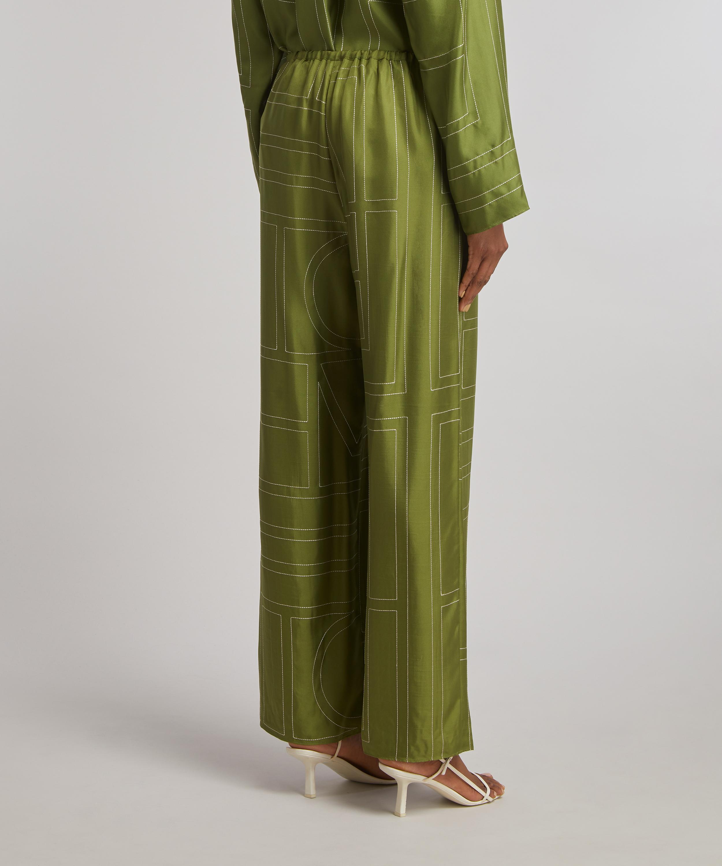 Toteme - Monogram Silk Pyjama Bottoms image number 3