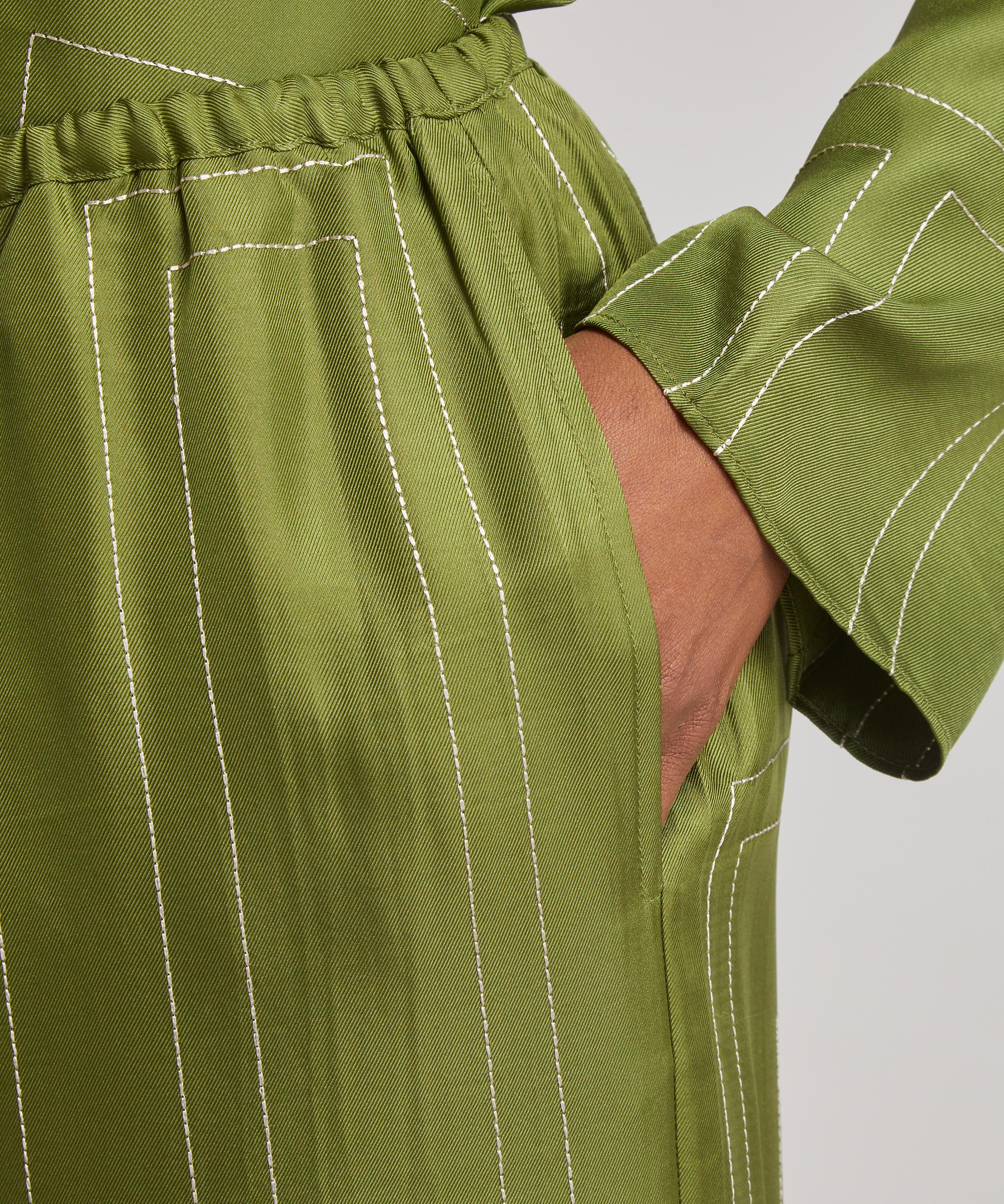 Toteme - Monogram Silk Pyjama Bottoms image number 4