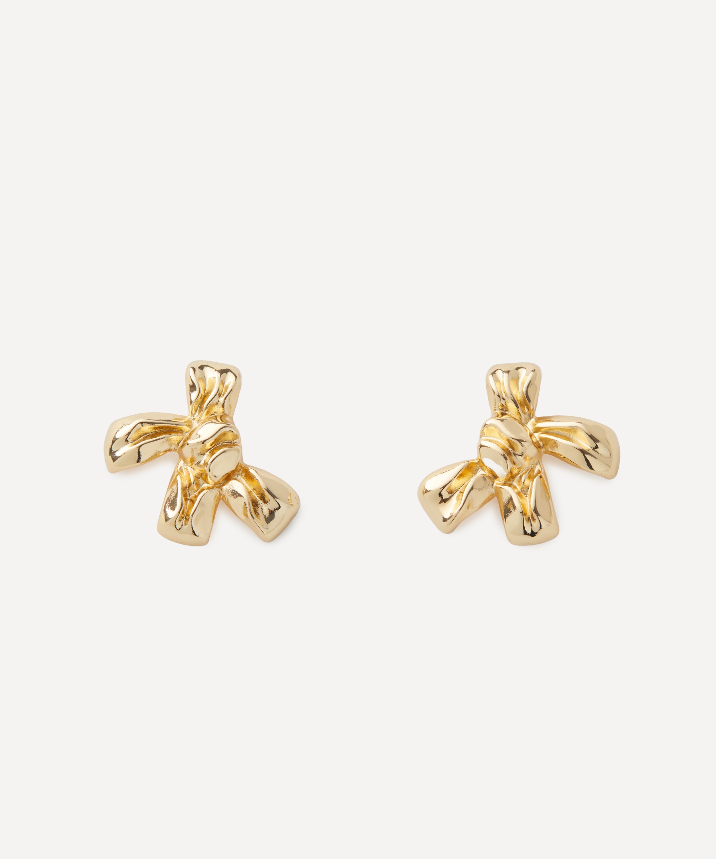 Martha Calvo - 14ct Gold-Plated Coquette Stud Earrings image number 0