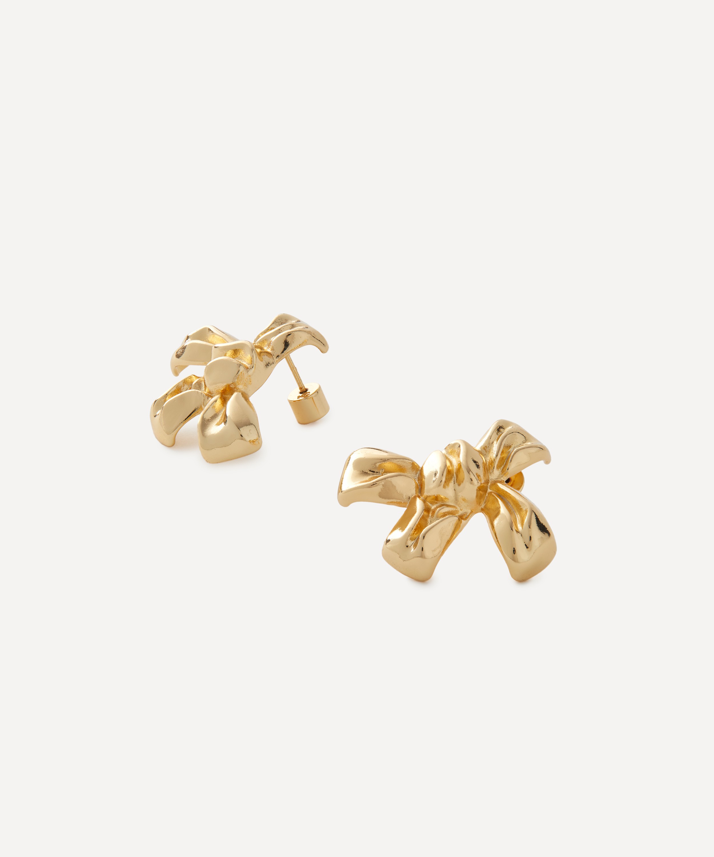 Martha Calvo - 14ct Gold-Plated Coquette Stud Earrings image number 1