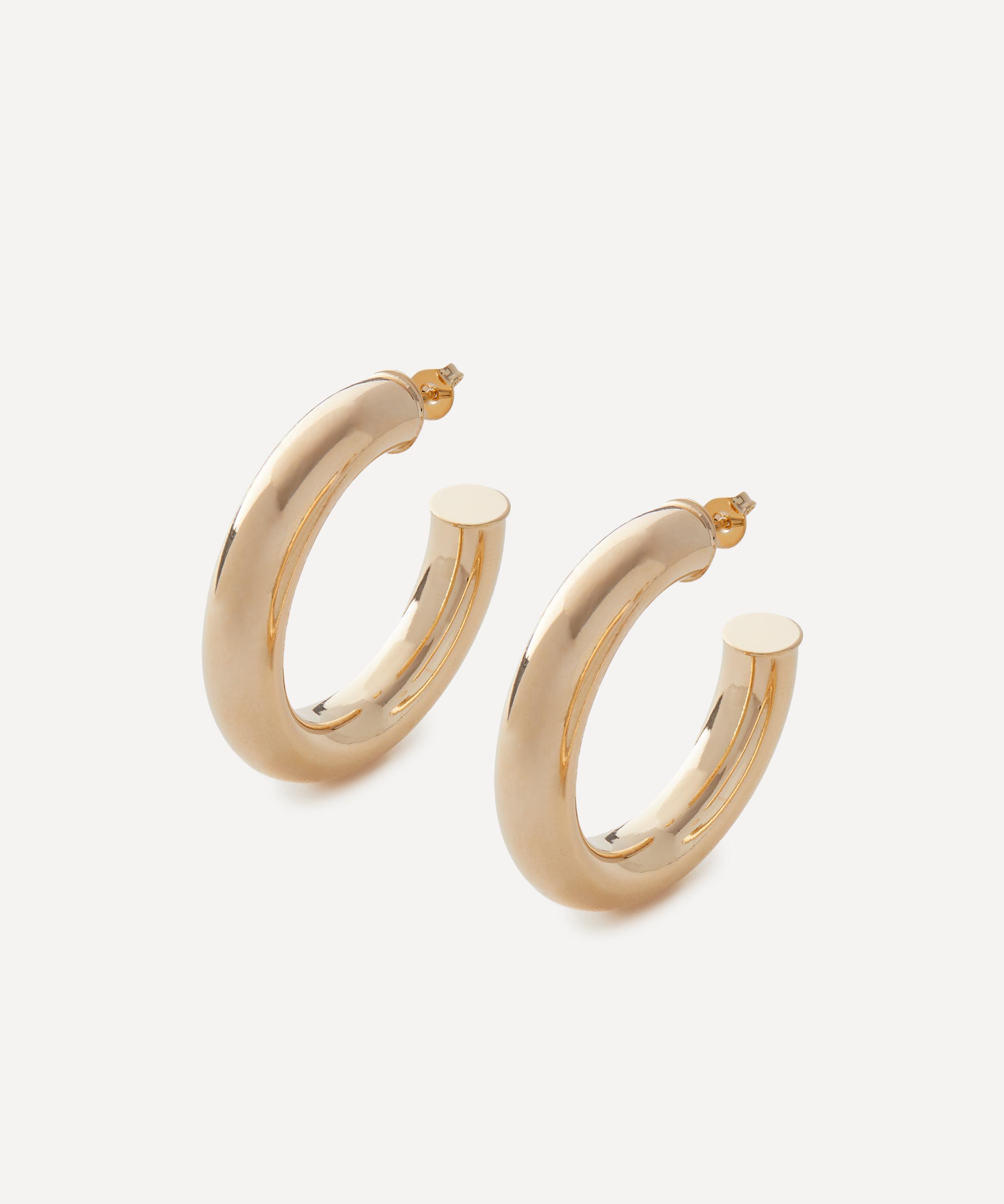 Martha Calvo - 14ct Gold-Plated Tubular Hoop Earrings image number 0