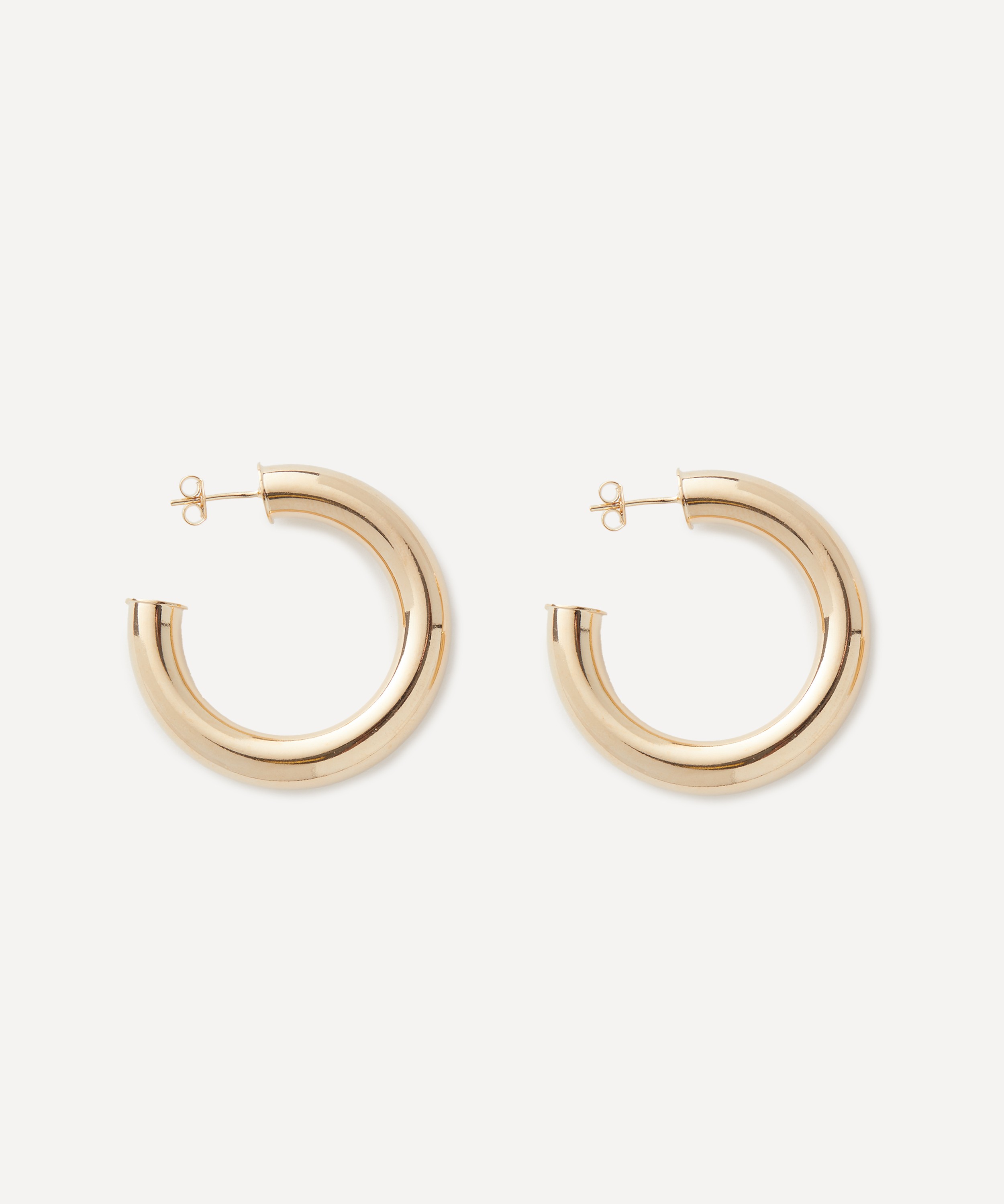 Martha Calvo - 14ct Gold-Plated Tubular Hoop Earrings image number 1