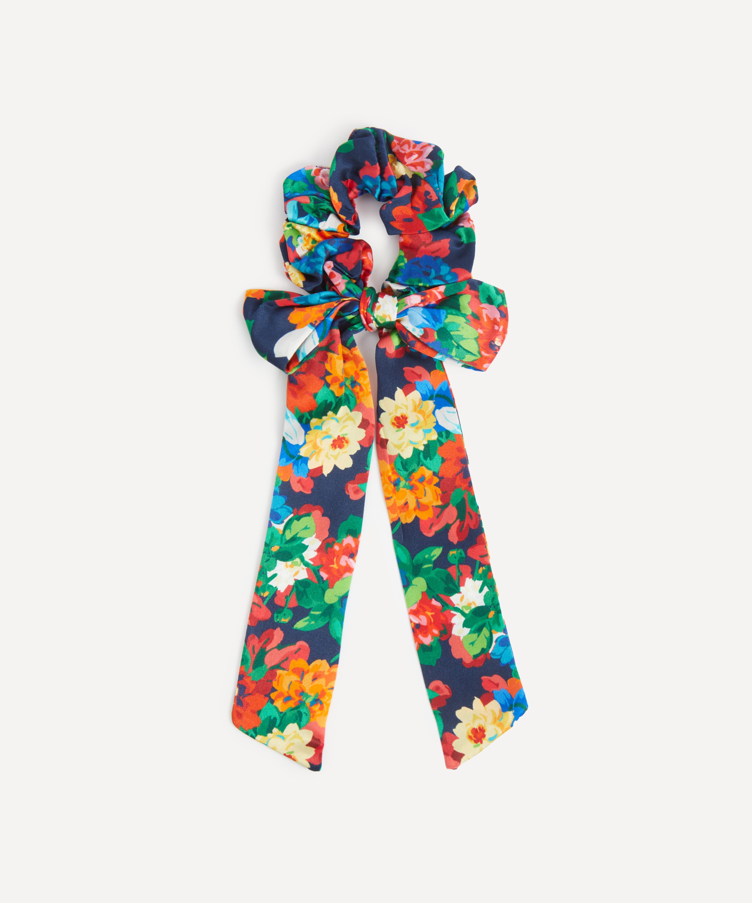 Liberty - Chatsworth Bloom Silk Bow Scrunchie image number 0