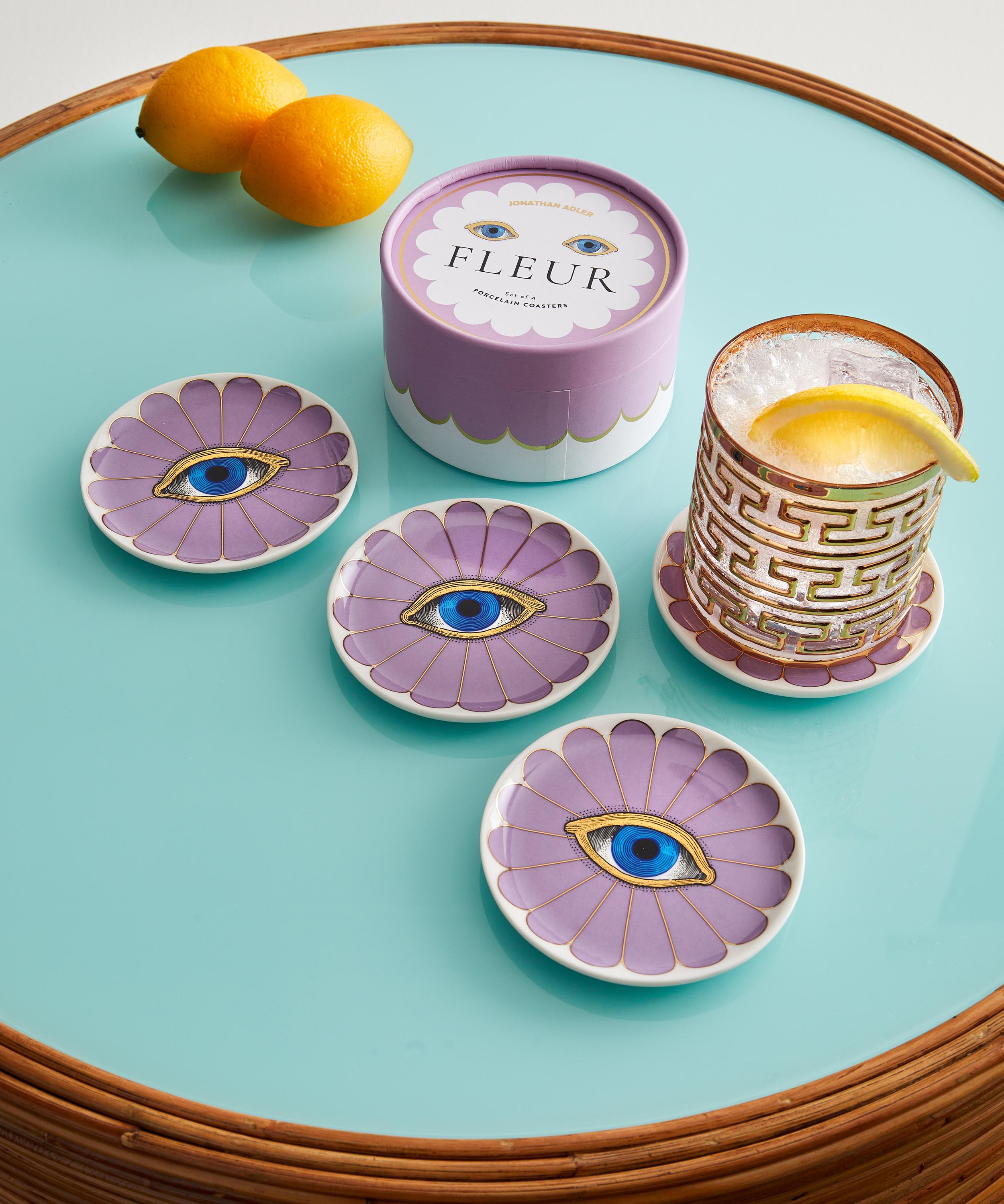 Jonathan Adler - Fleur Coasters Set of Four image number 1