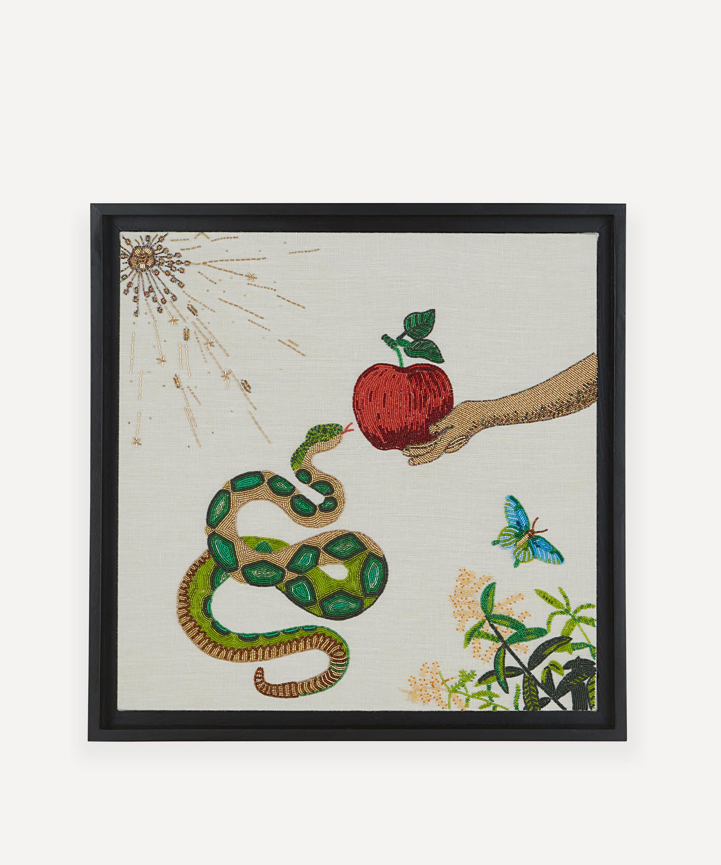 Jonathan Adler - Muse Snake and Apple Beaded Art image number 0