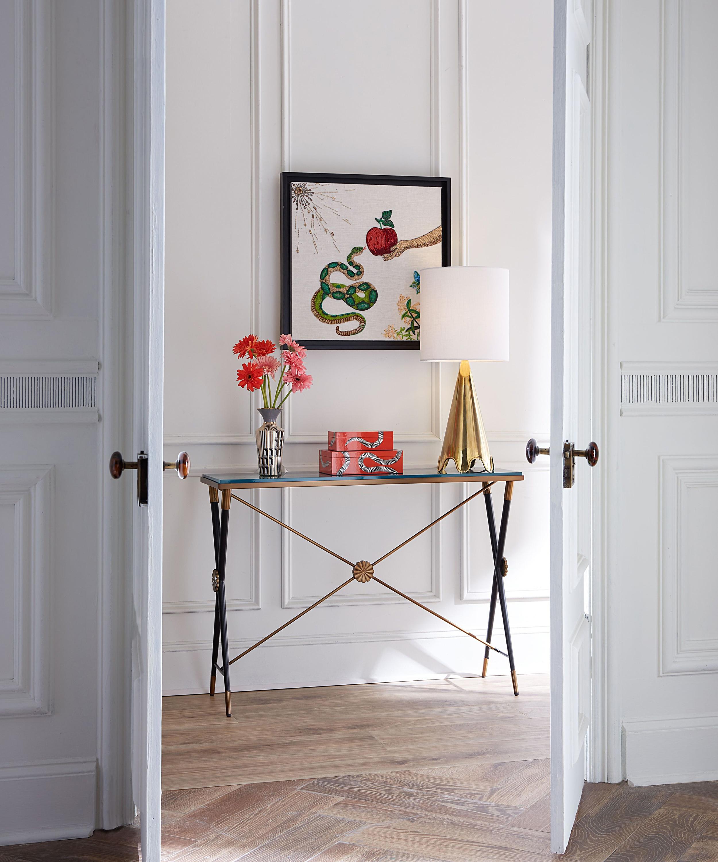 Jonathan Adler - Muse Snake and Apple Beaded Art image number 1