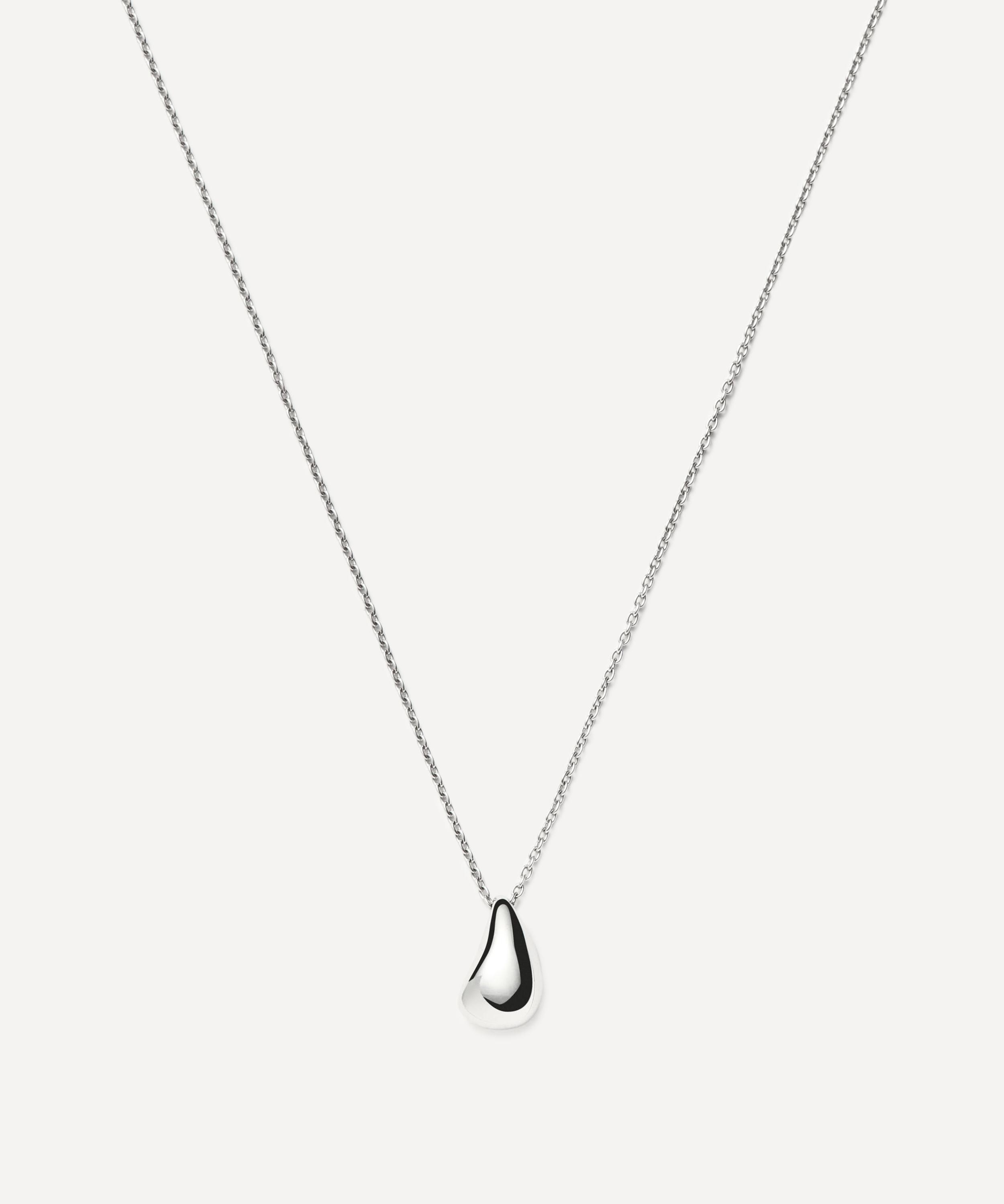 Missoma - X Savi Sterling Silver Sculptural Droplet Pendant Necklace image number 0