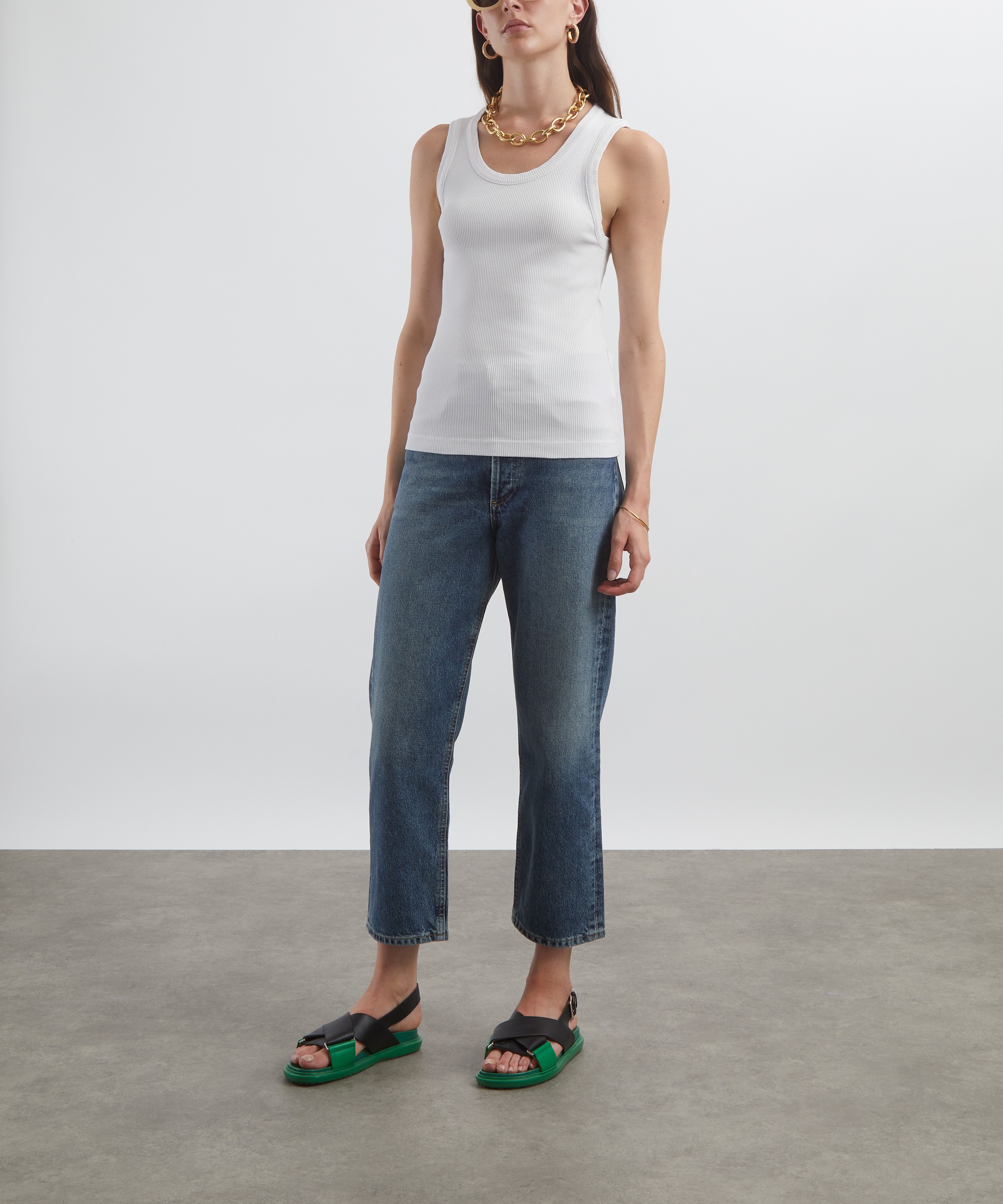 AGOLDE - ‘90s Crop Mid-Rise Straight Jeans in Imagine image number 1