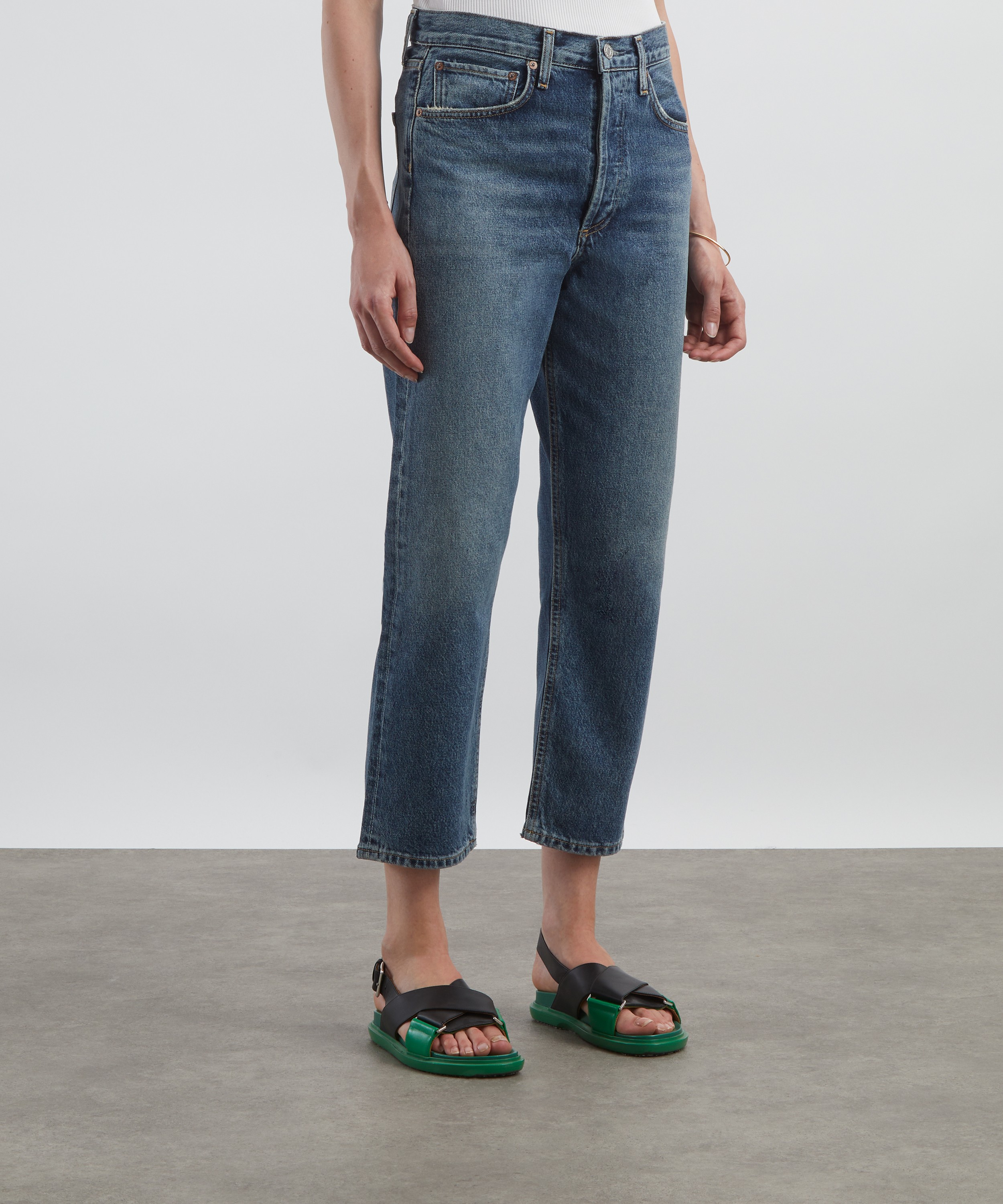 AGOLDE - ‘90s Crop Mid-Rise Straight Jeans in Imagine image number 2