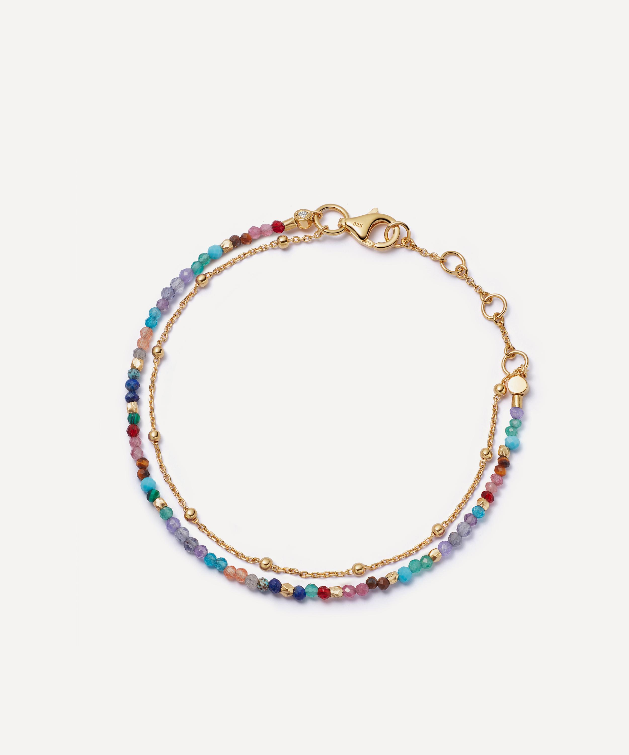 Astley Clarke - 18ct Gold-Plated Vermeil Silver Fine Biography Multi Gemstone Bracelet image number 0