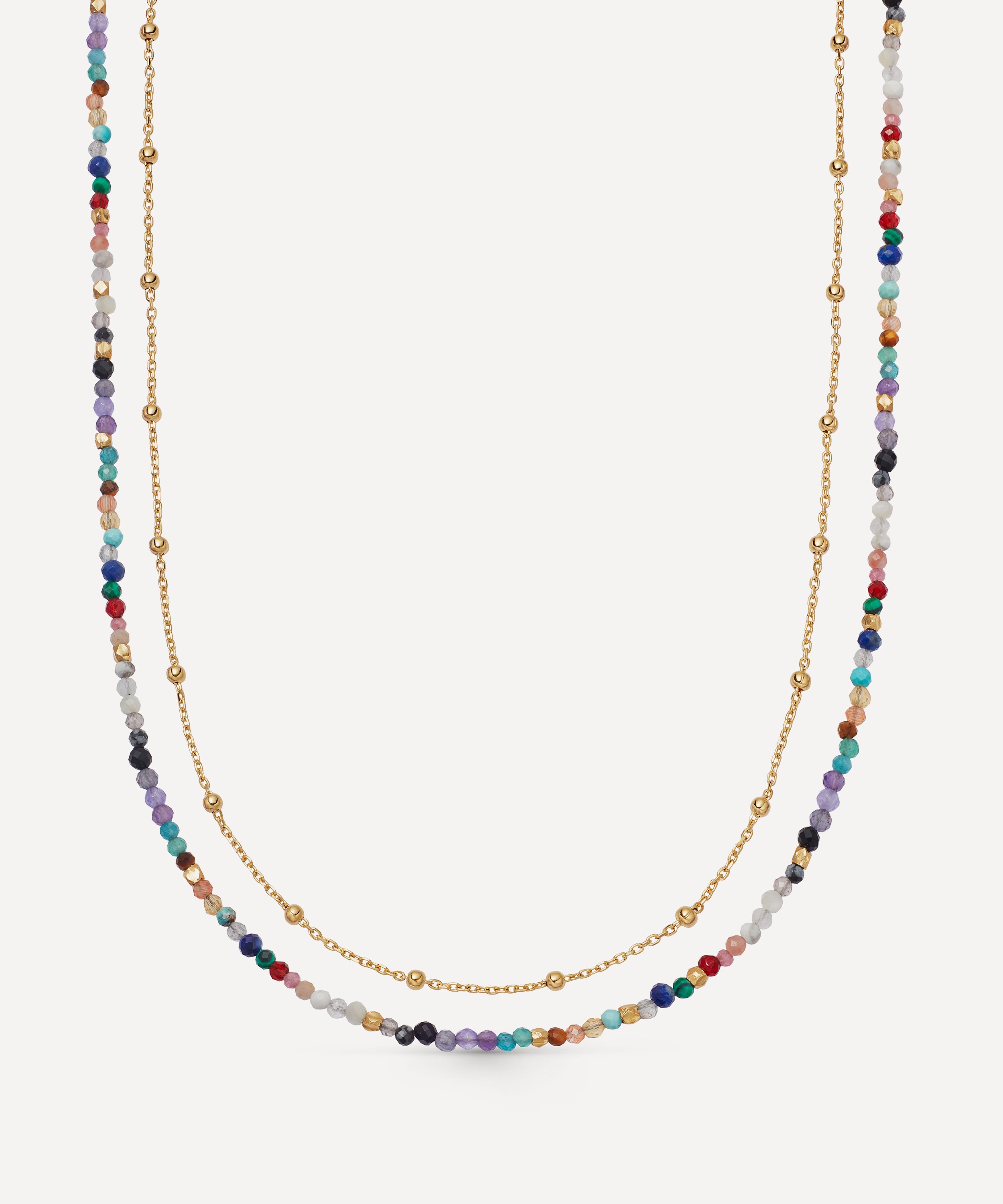 Astley Clarke - 18ct Gold-Plated Vermeil Silver Biography Multi Gemstone Necklace image number 0