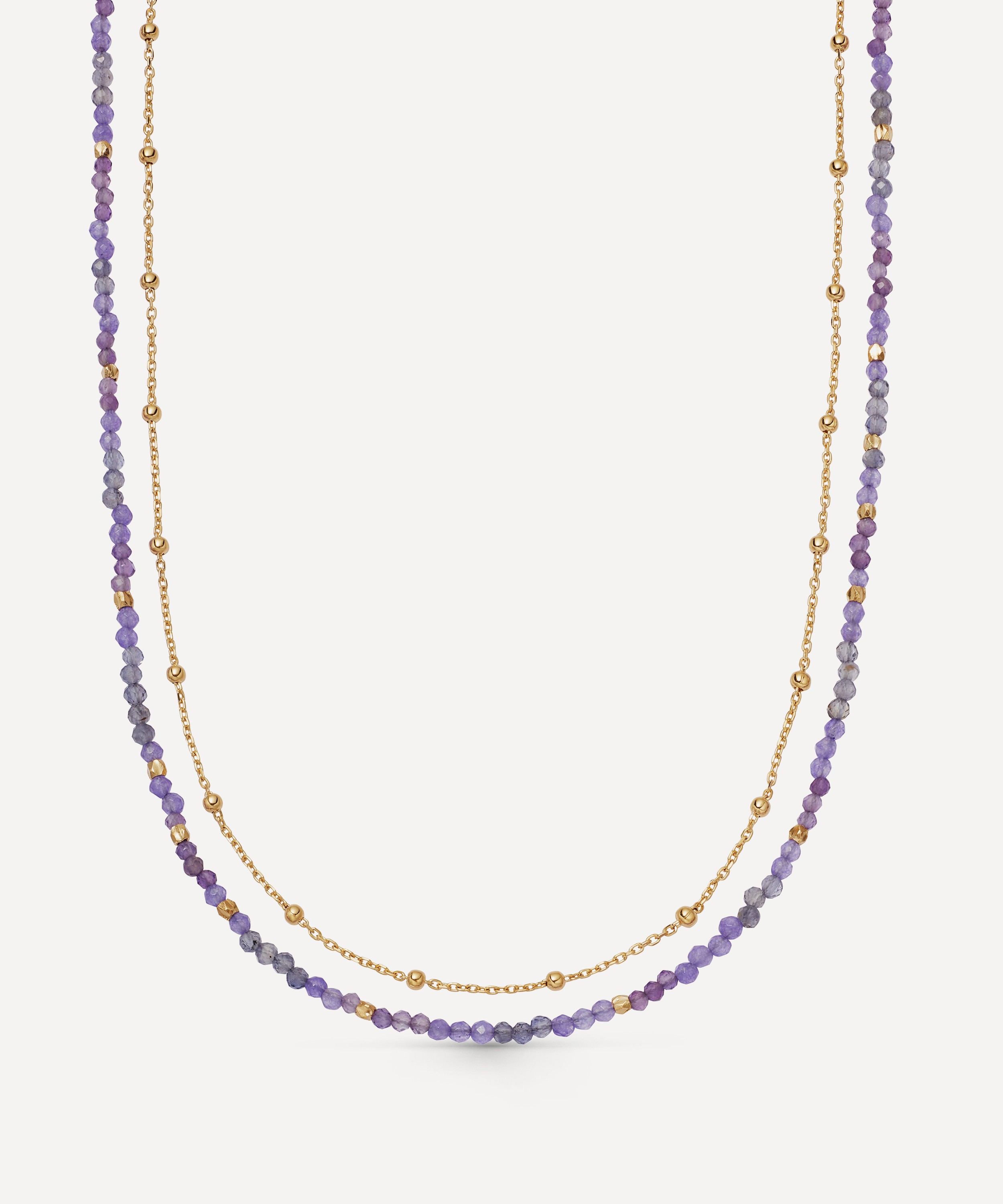 Astley Clarke - 18ct Gold-Plated Vermeil Silver Biography Purple Multi Gemstone Necklace