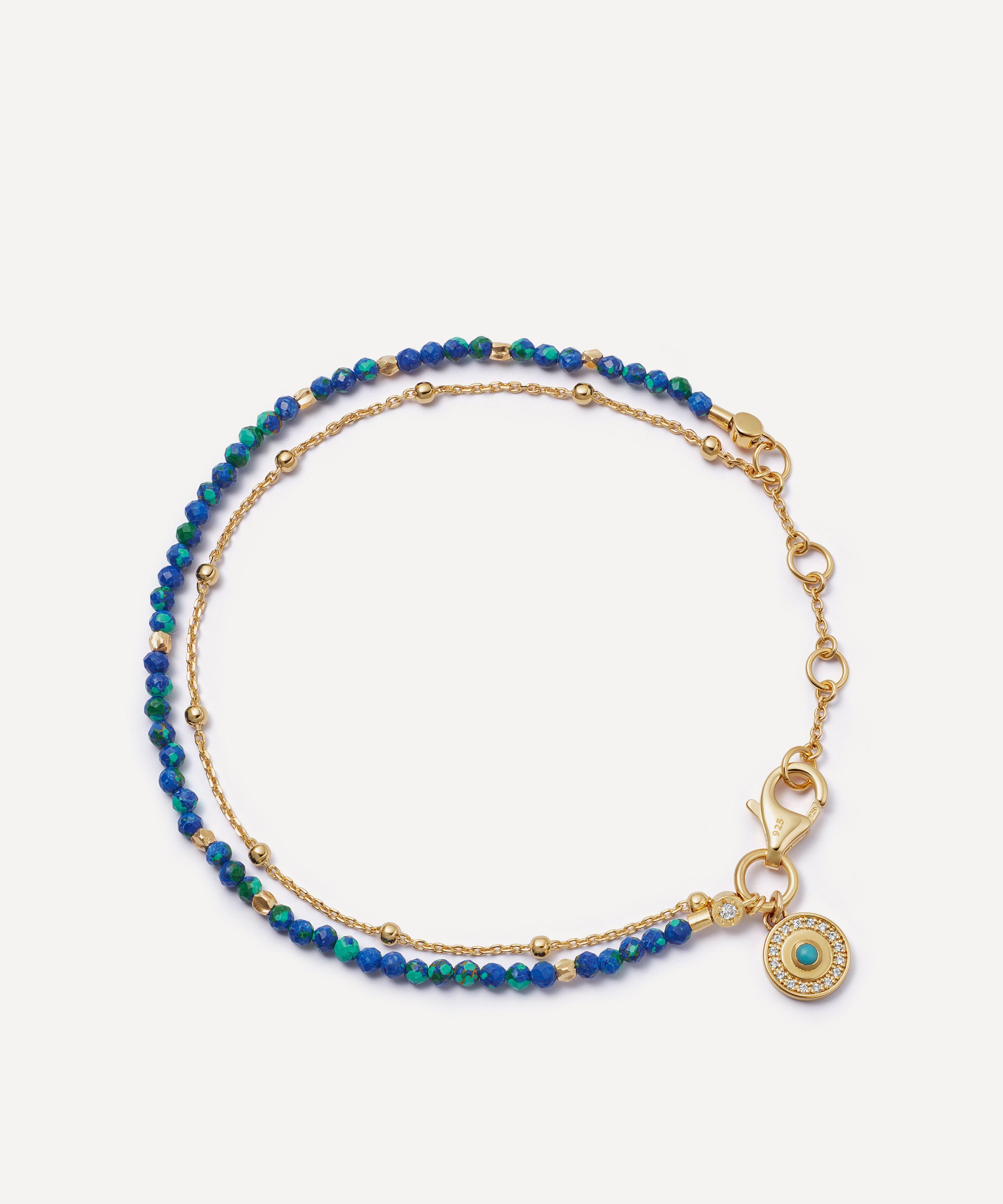 Astley Clarke - 18ct Gold-Plated Vermeil Silver Fine Biography Round Evil Eye Bracelet image number 0