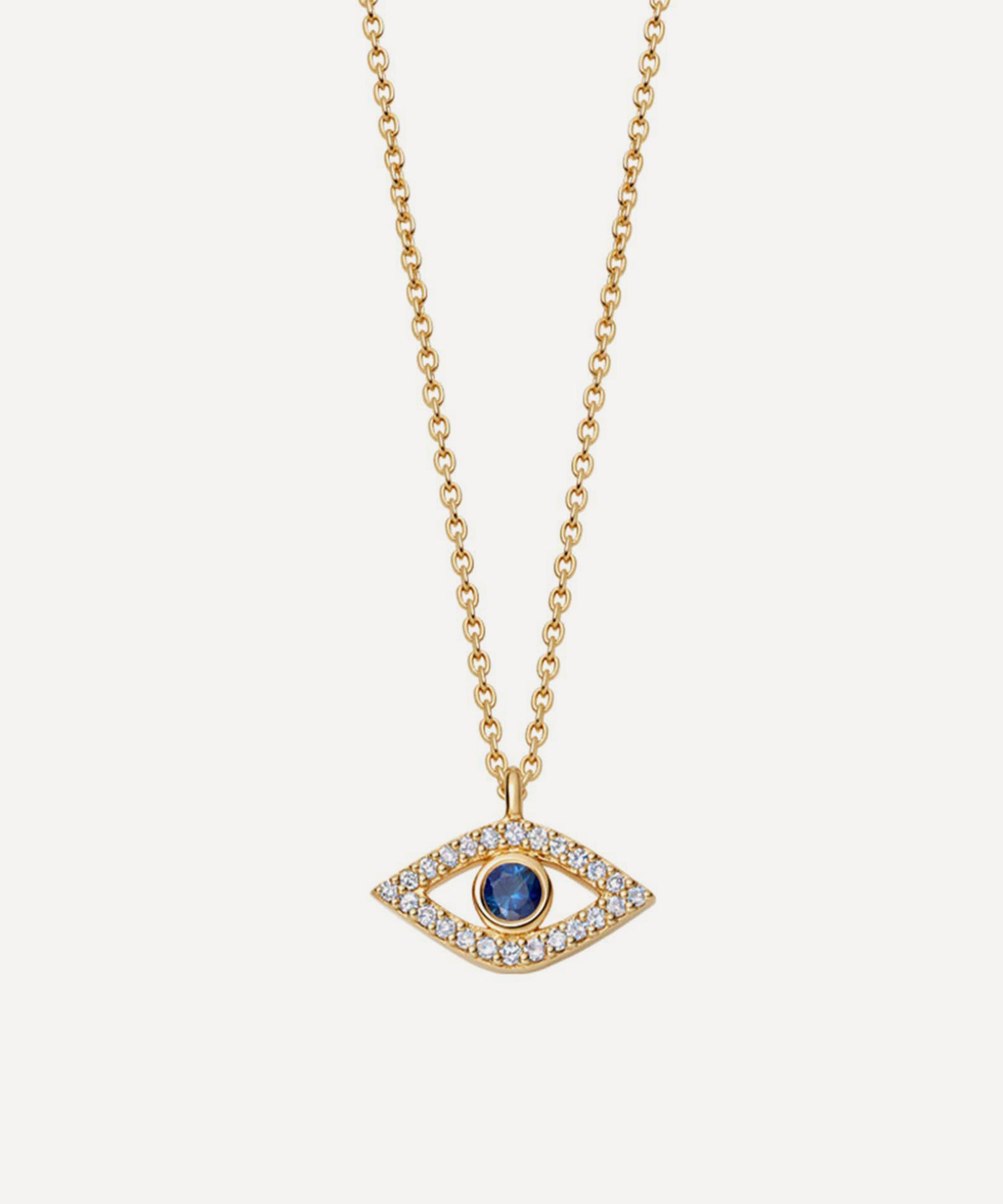 Astley Clarke - 14ct Gold Evil Eye Diamond Pendant Necklace image number 0