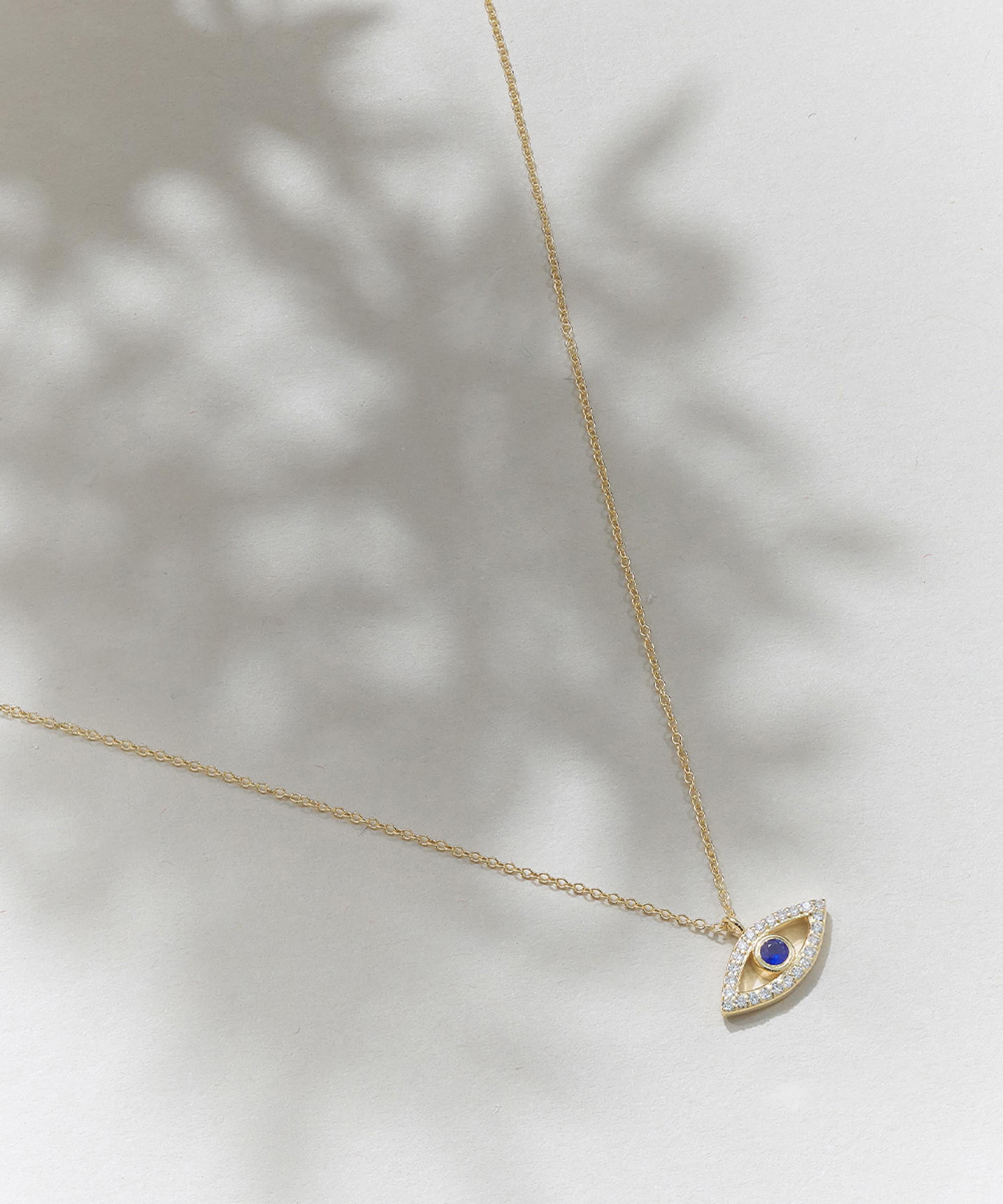 Astley Clarke - 14ct Gold Evil Eye Diamond Pendant Necklace image number 3