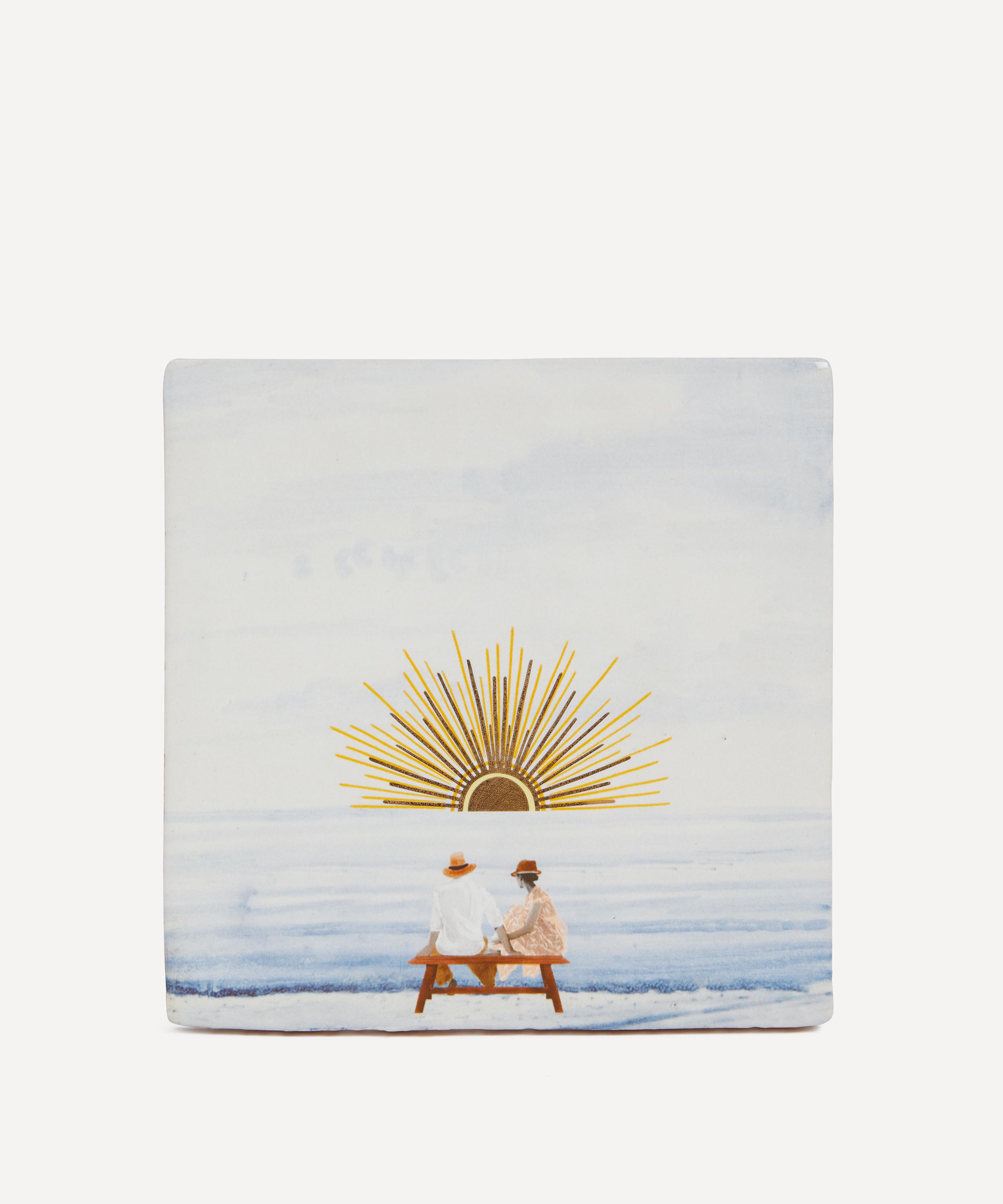 StoryTiles - Watching the Sunset Together Ceramic Tile