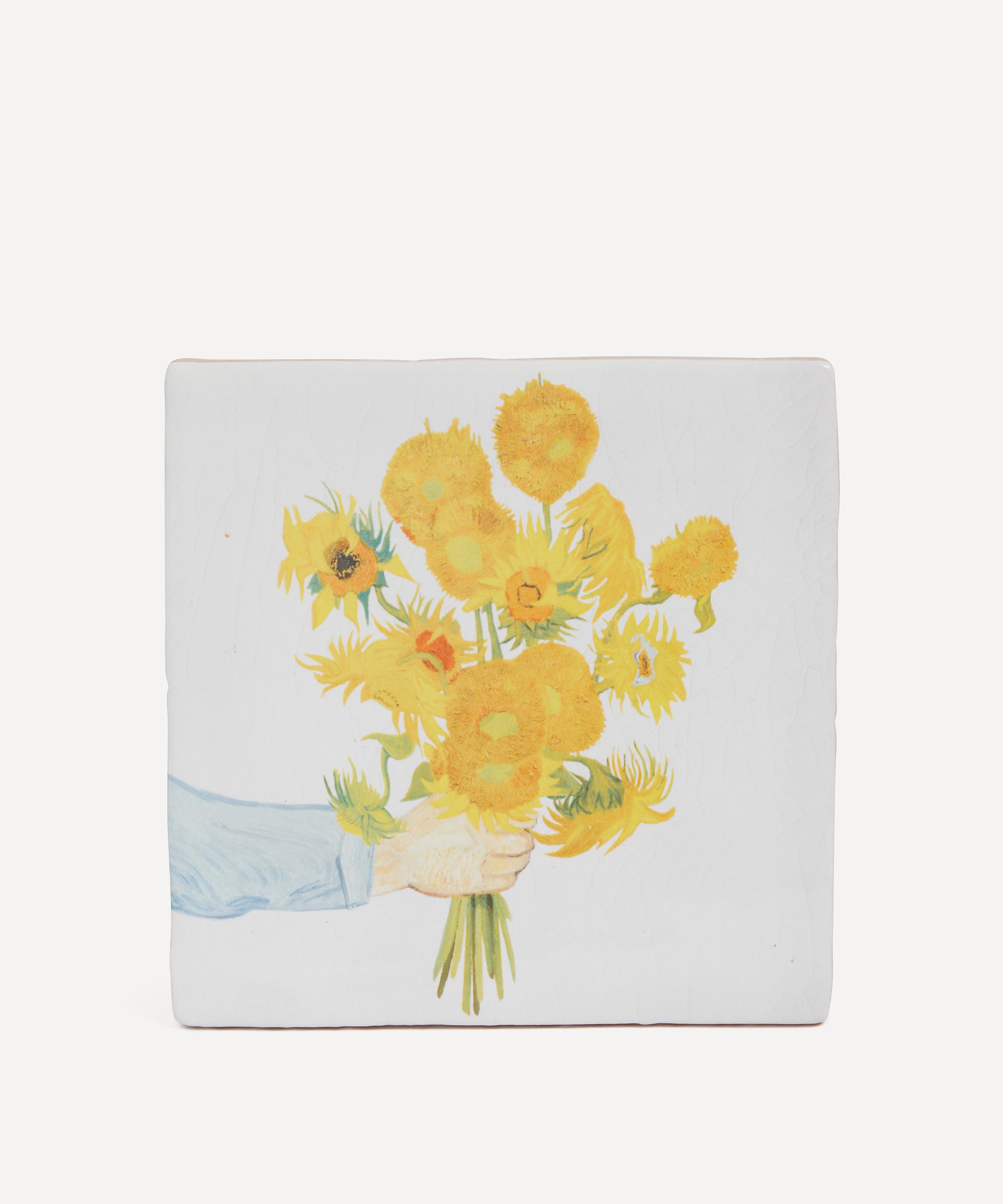 StoryTiles - Sunflowers From Me to You Ceramic Tile