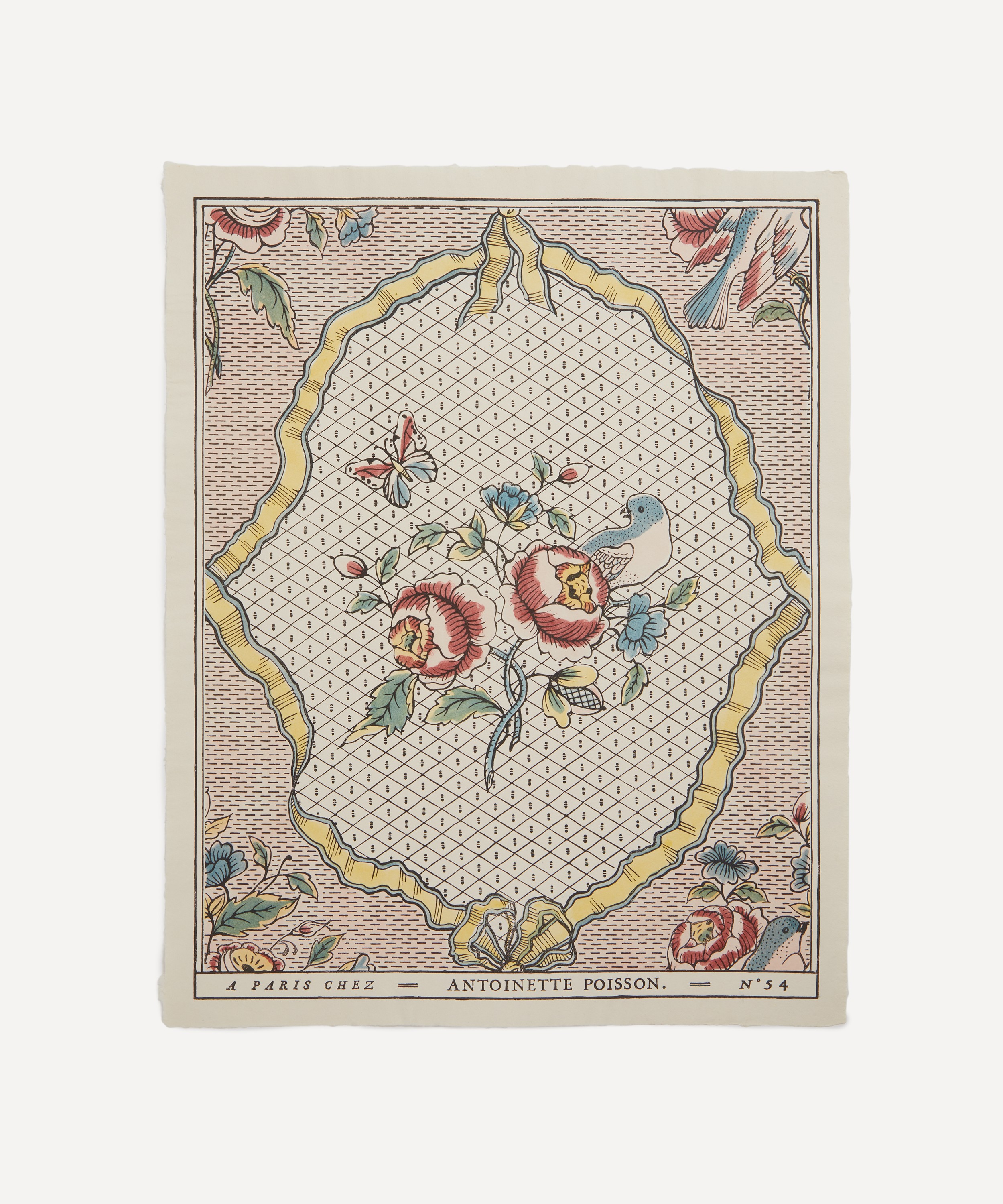 Antoinette Poisson - 54a Rubans and Oiseaux Domino Paper Print