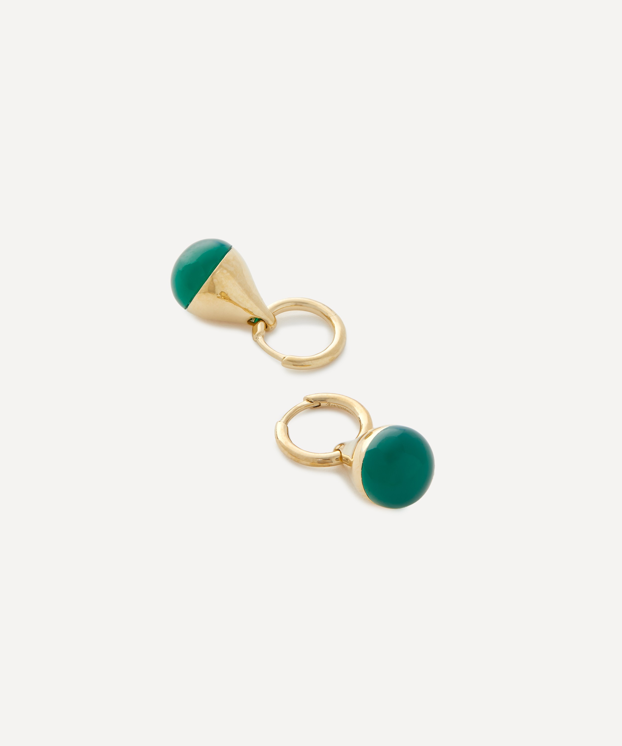 Otiumberg - 14ct Gold-Plated Vermeil Silver Stilla Green Onyx Drop Earrings image number 1