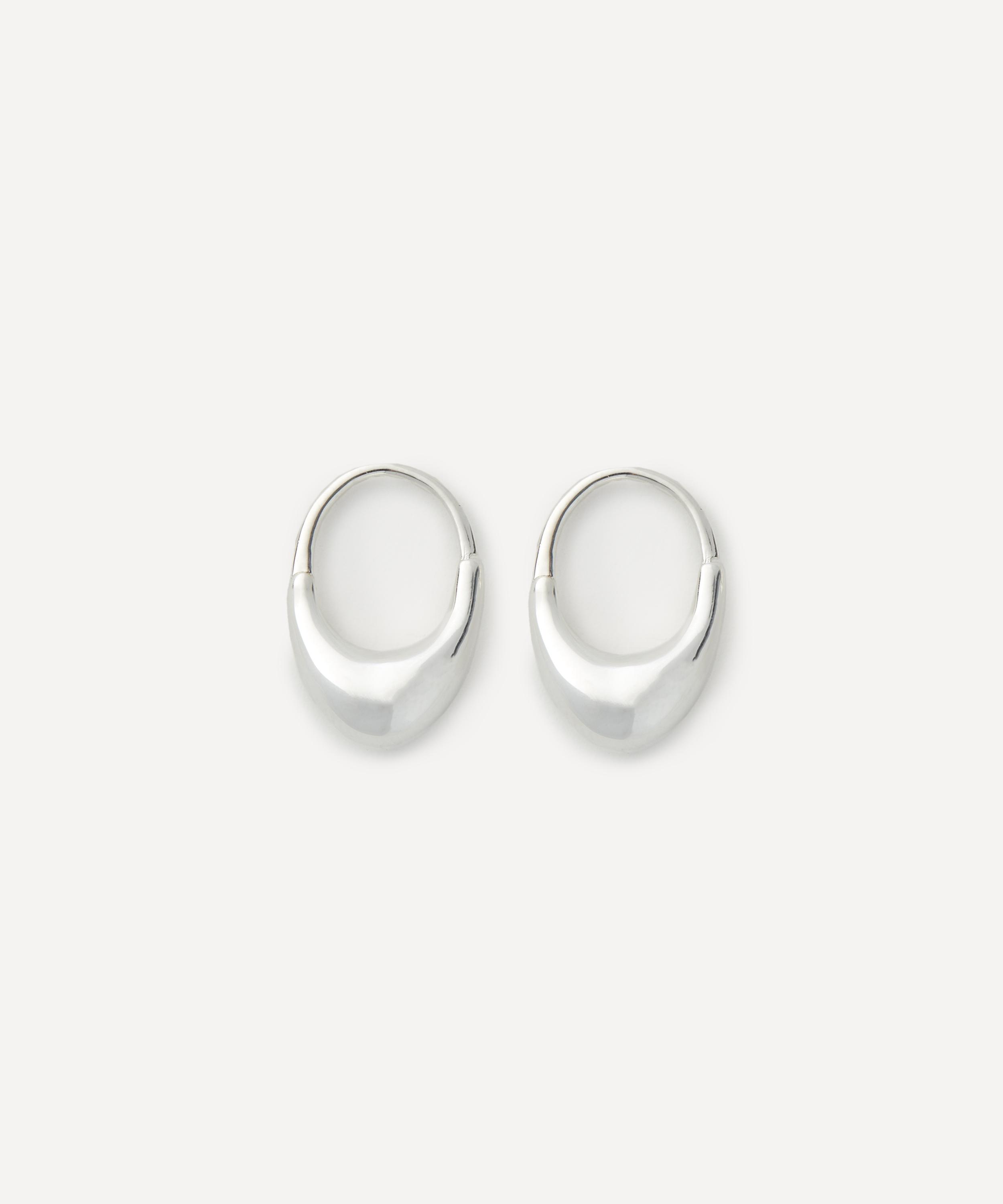 Otiumberg - Sterling Silver Roscida Drop Hoop Earrings image number 1