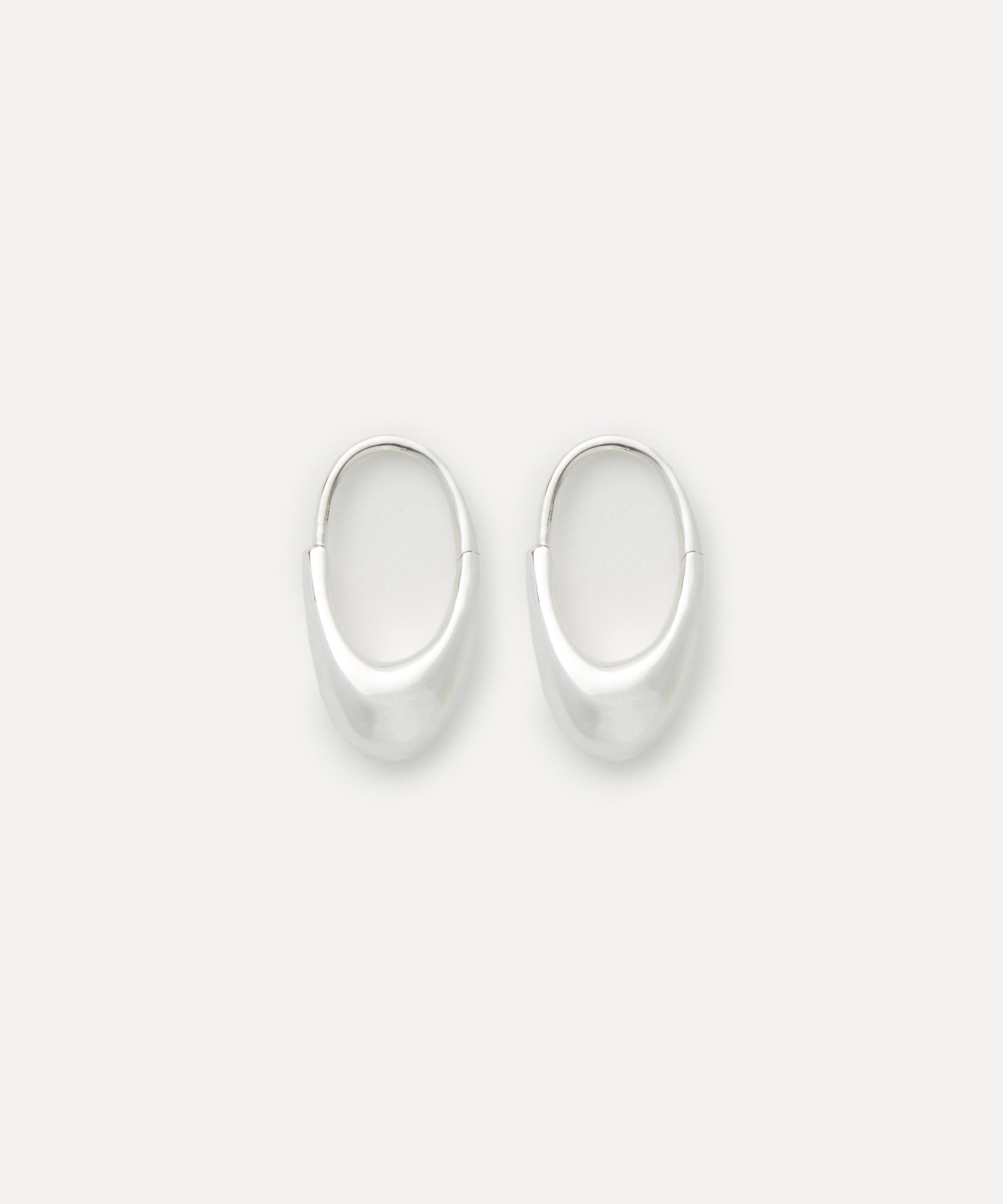 Otiumberg - Sterling Silver Small Roscida Drop Hoop Earrings image number 1