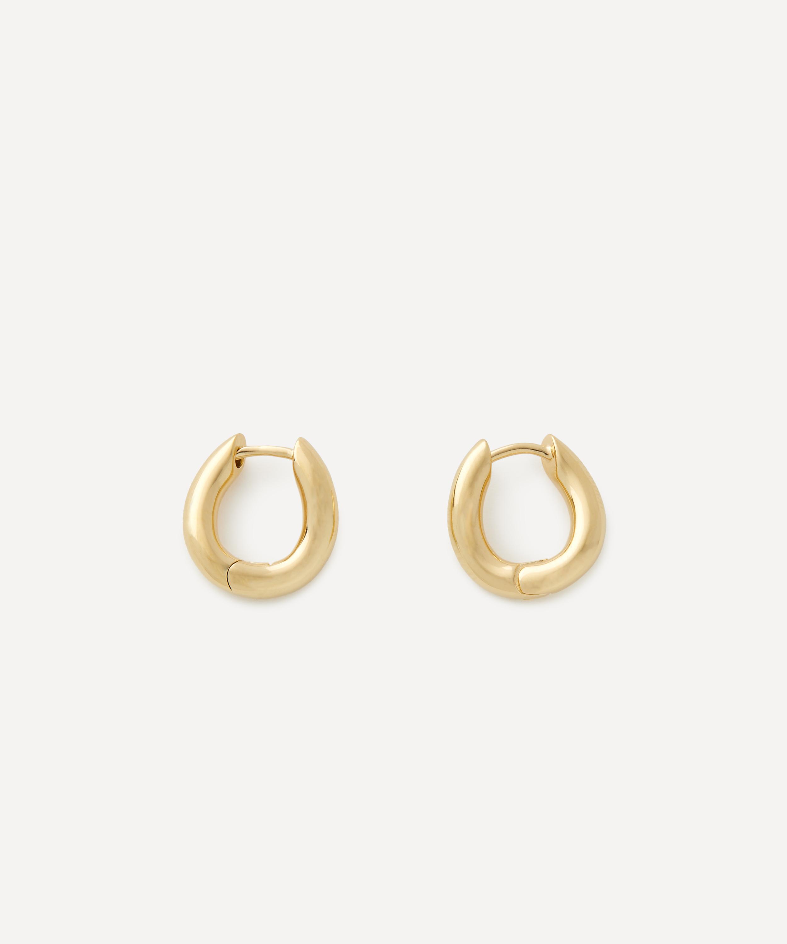 Otiumberg - 14ct Gold-Plated Vermeil Silver Curved Chunky Hoop Earrings image number 1