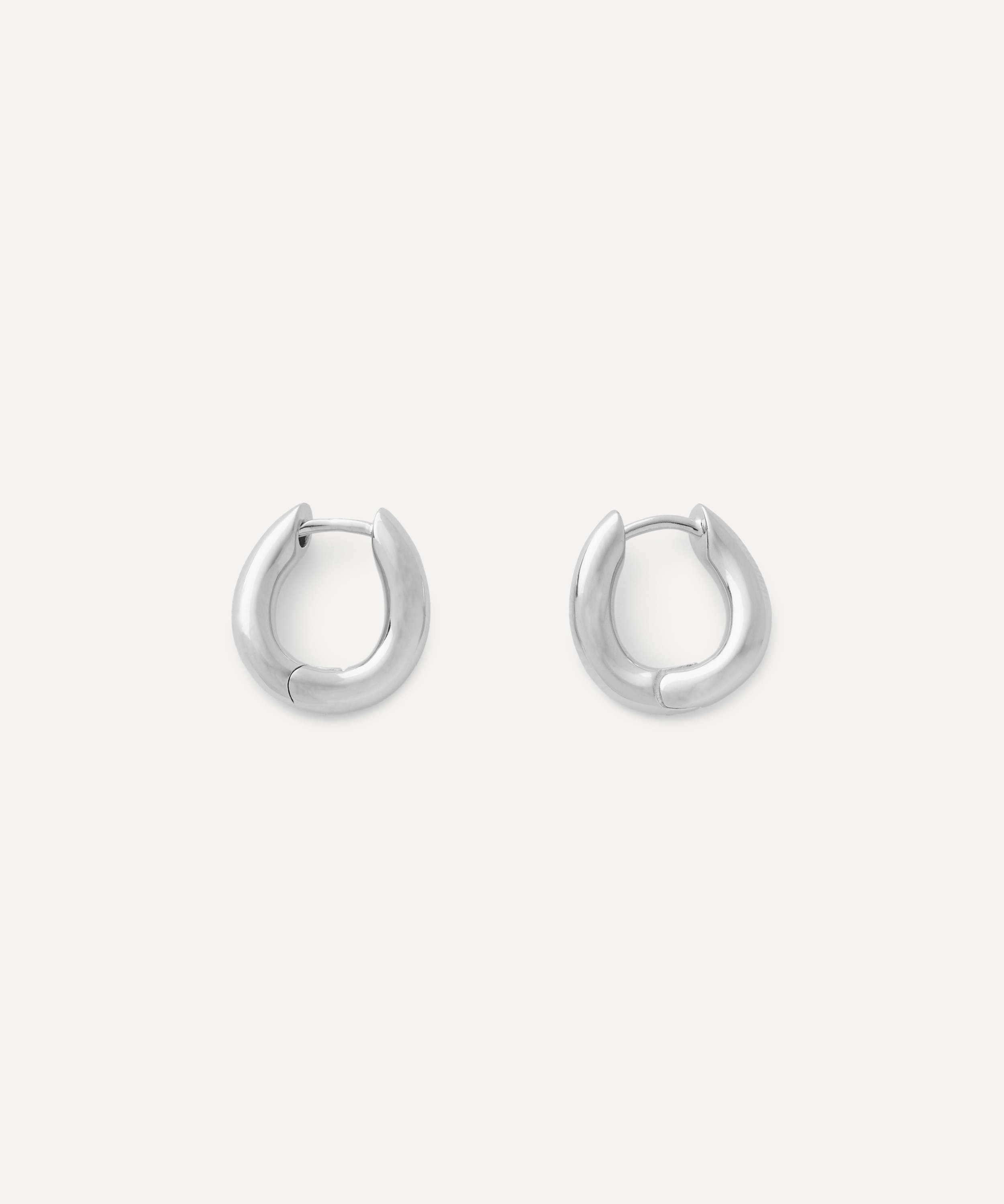 Otiumberg - Sterling Silver Curved Chunky Hoop Earrings image number 1