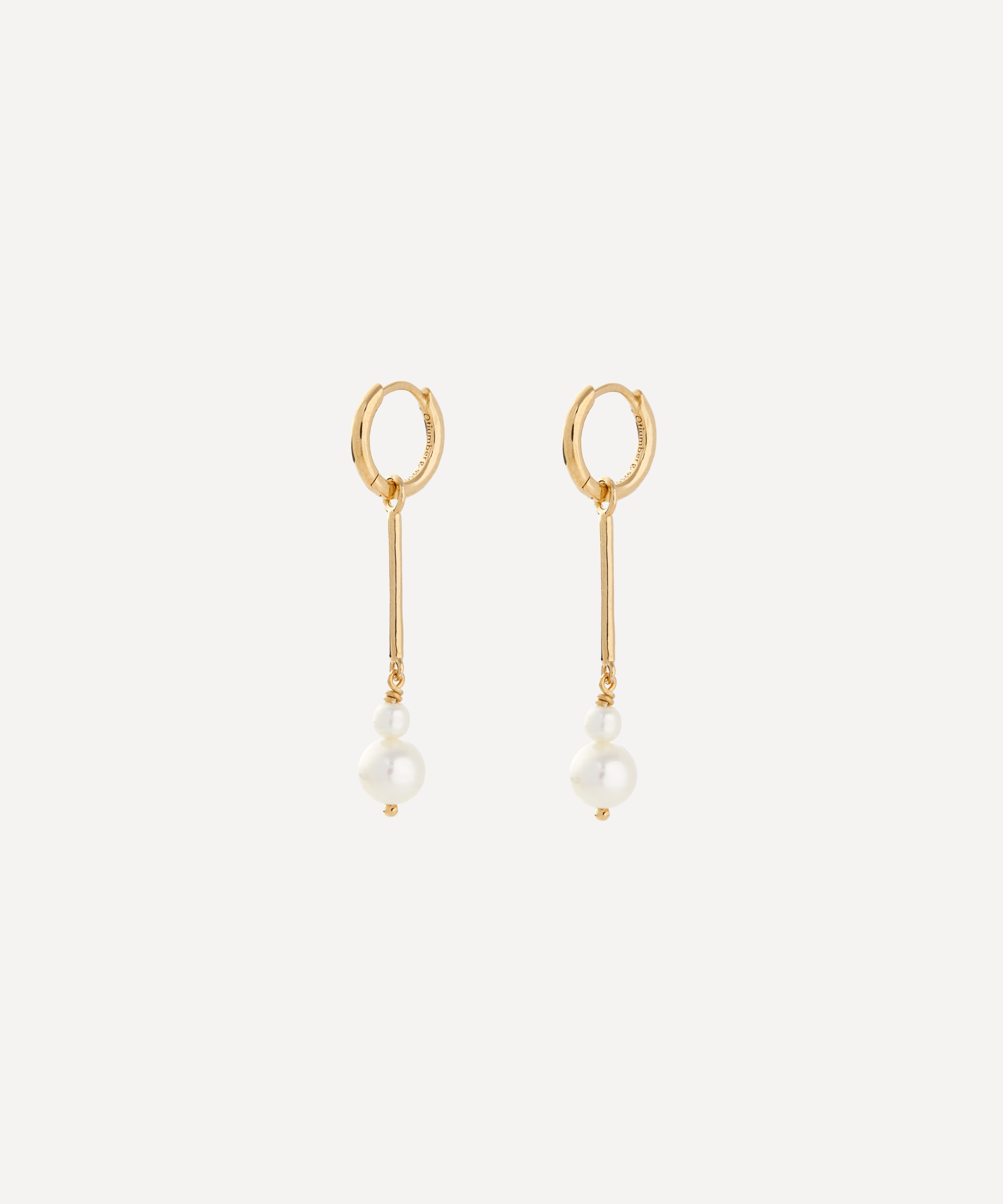 Otiumberg - 14ct Gold-Plated Vermeil Silver Pearl Drop Earrings image number 0