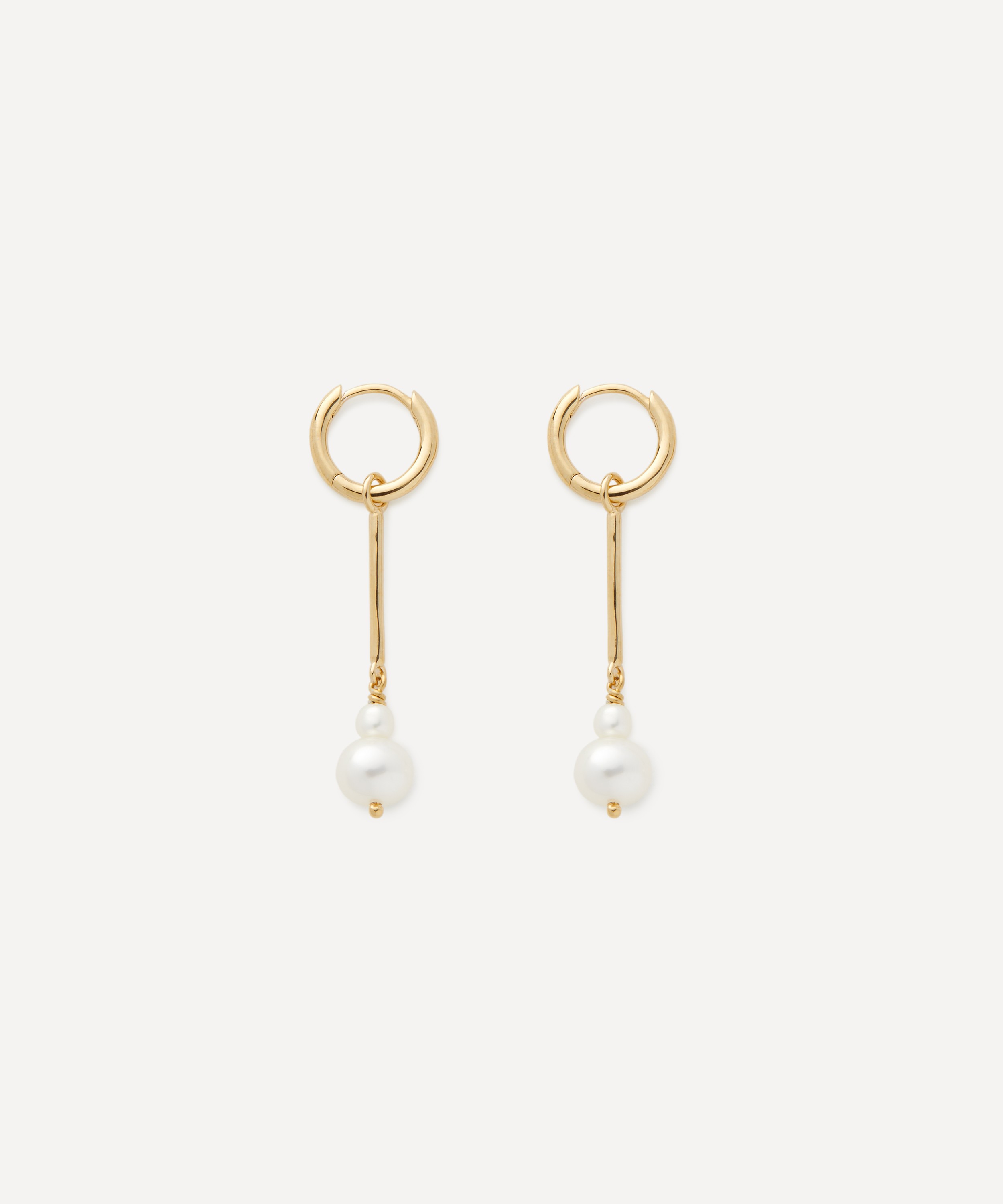 Otiumberg - 14ct Gold-Plated Vermeil Silver Pearl Drop Earrings image number 1