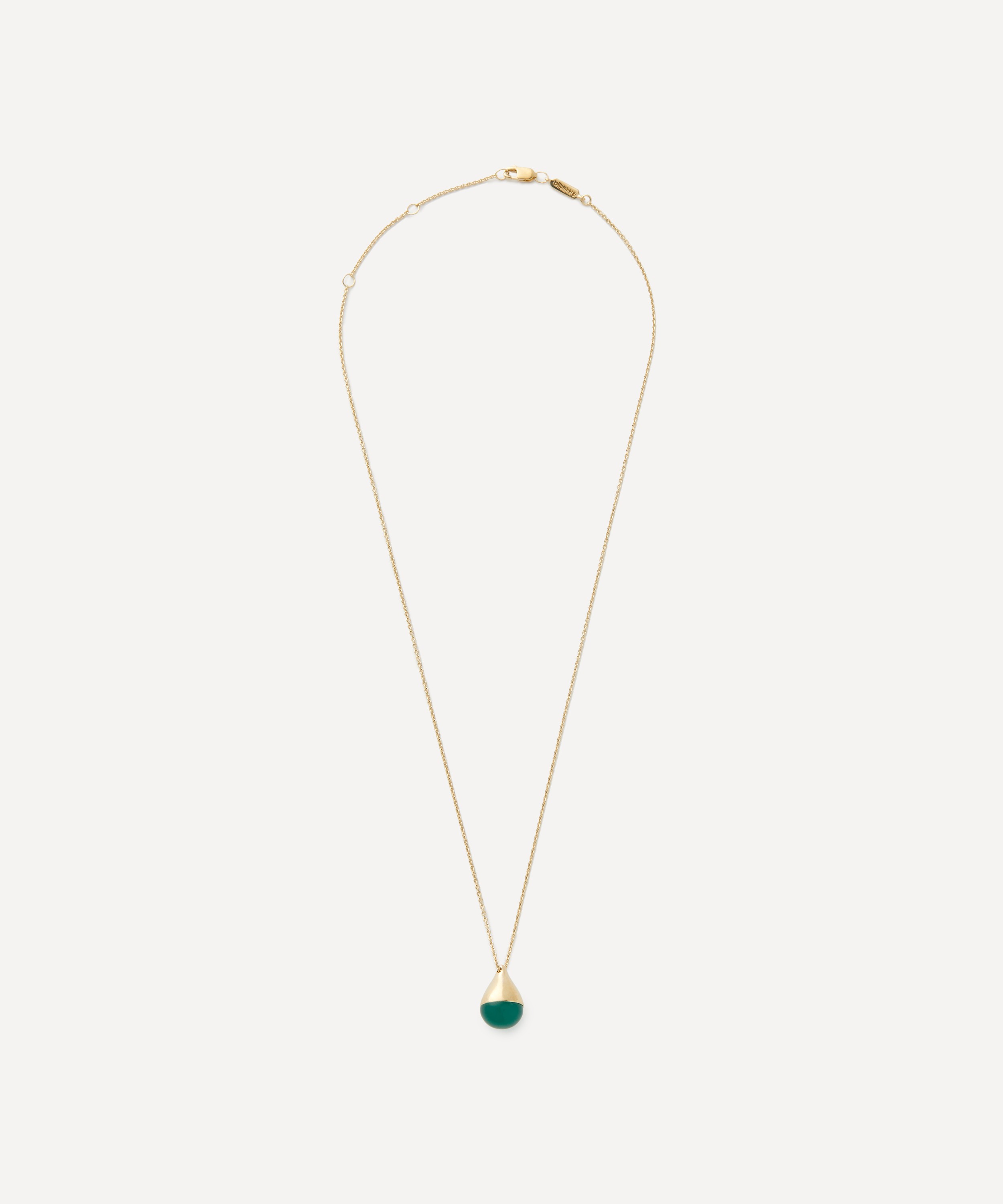 Otiumberg - 14ct Gold-Plated Vermeil Silver Stilla Green Onyx Pendant Necklace image number 1