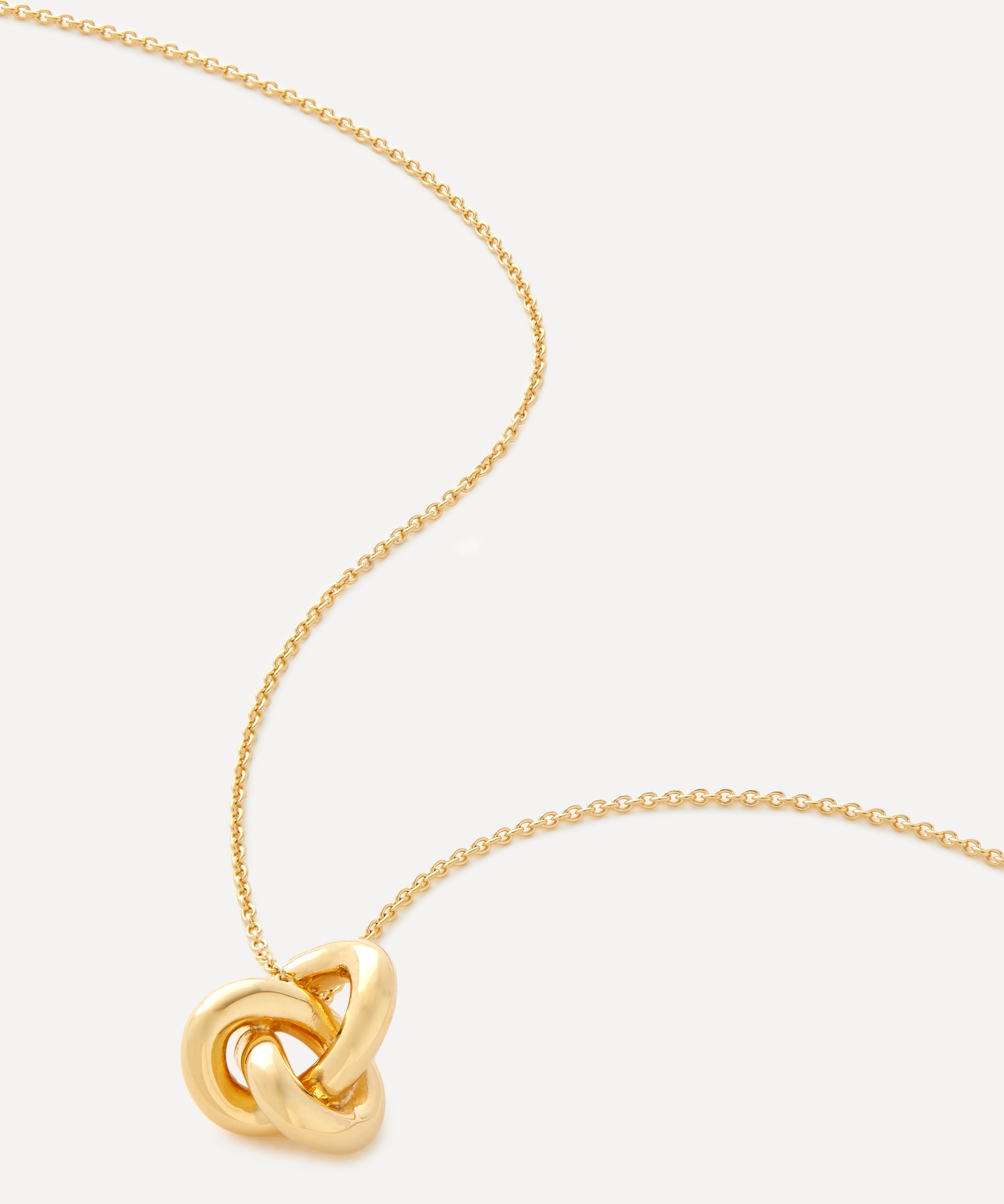 Otiumberg - 14ct Gold-Plated Vermeil Silver Knot Pendant Necklace image number 0