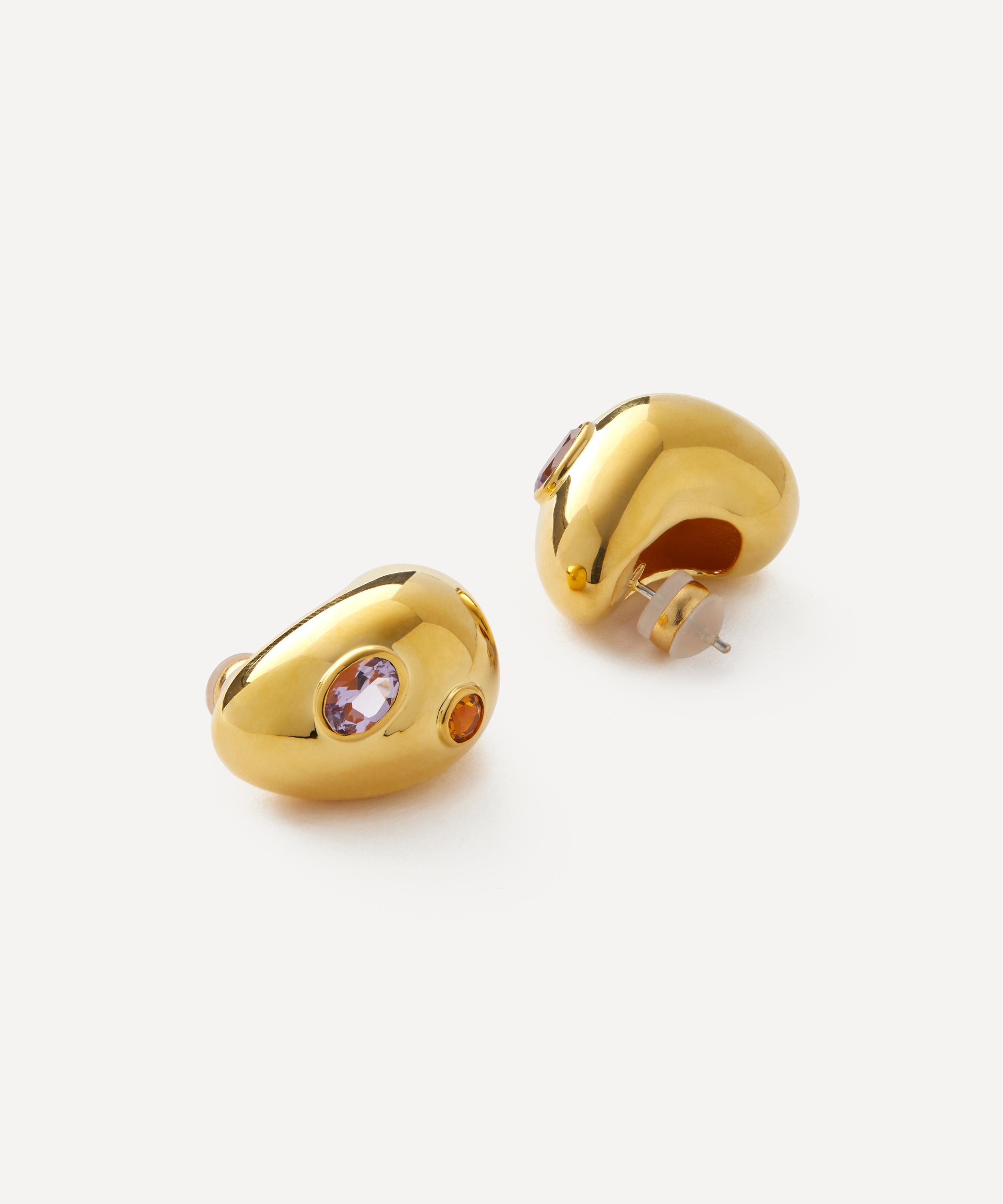 Lizzie Fortunato - Gold-Plated Mini Arp Studded Gold Stud Earrings image number 1