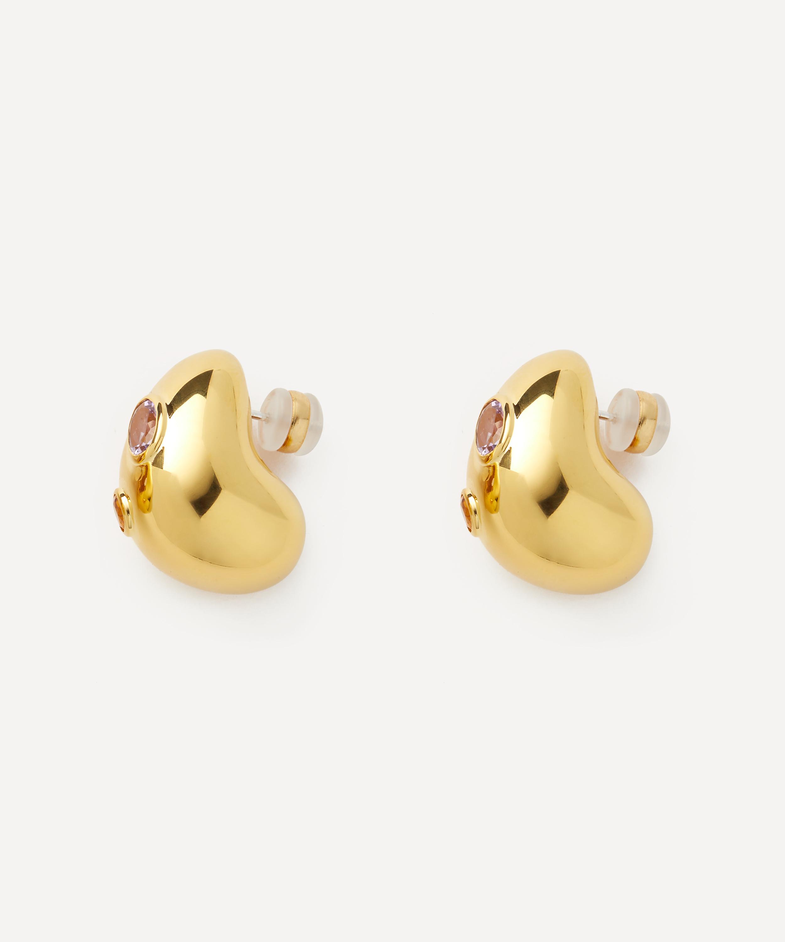 Lizzie Fortunato - Gold-Plated Mini Arp Studded Gold Stud Earrings image number 2