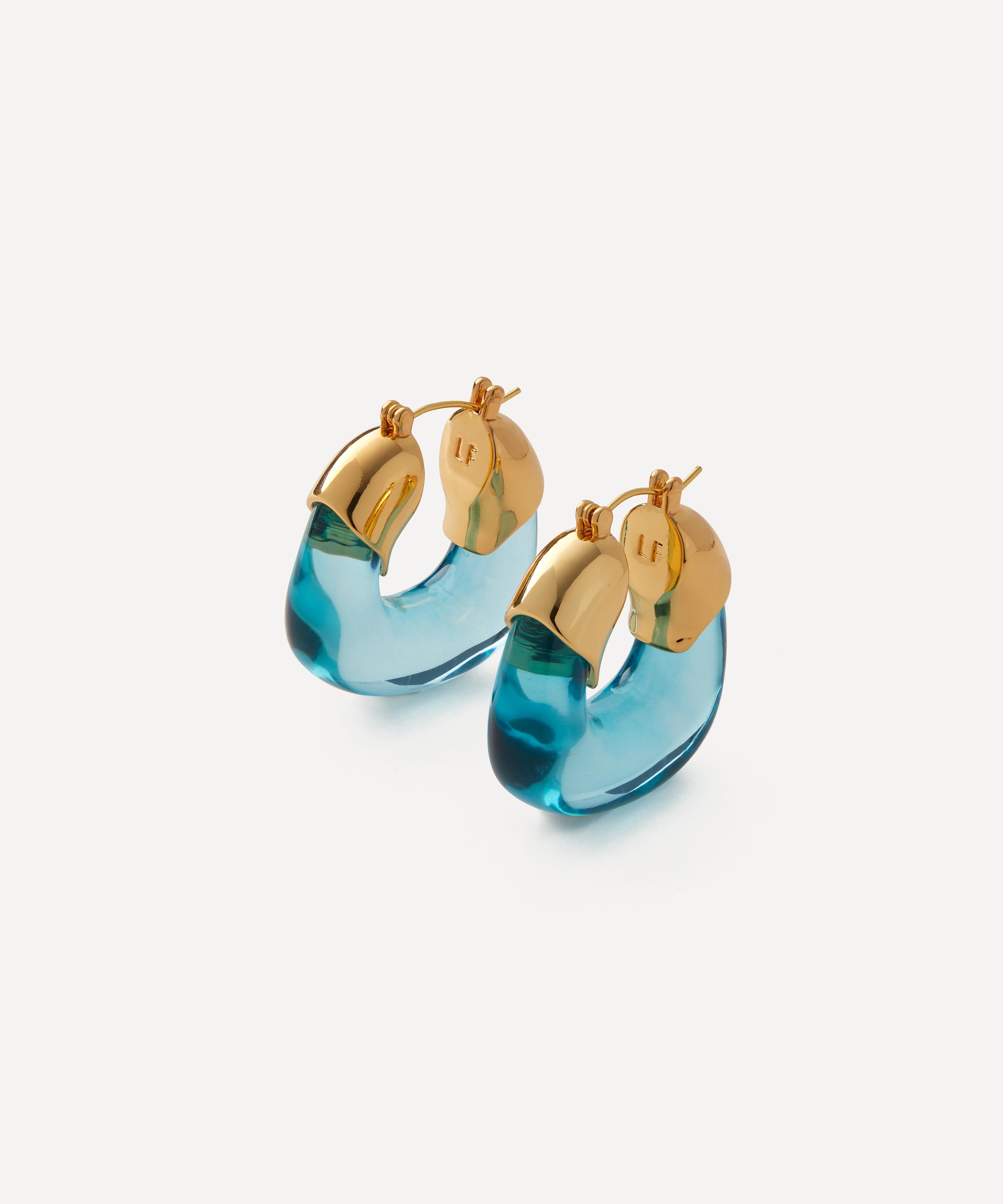 Lizzie Fortunato - Gold-Plated Organic Hoop Earrings