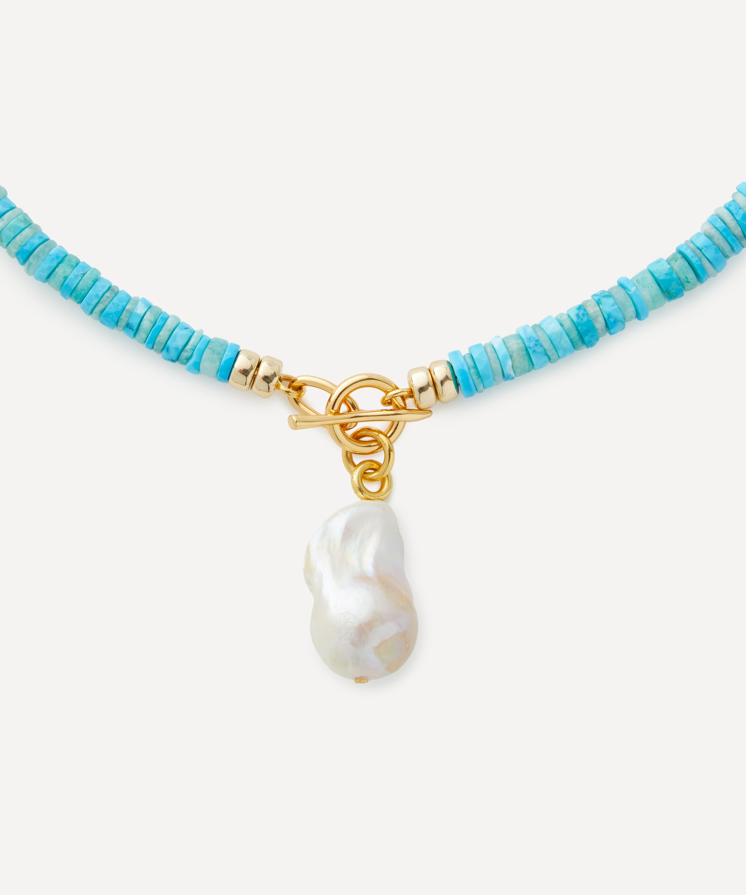 Lizzie Fortunato - Gold-Plated Pearl Isle Bead Necklace image number 1